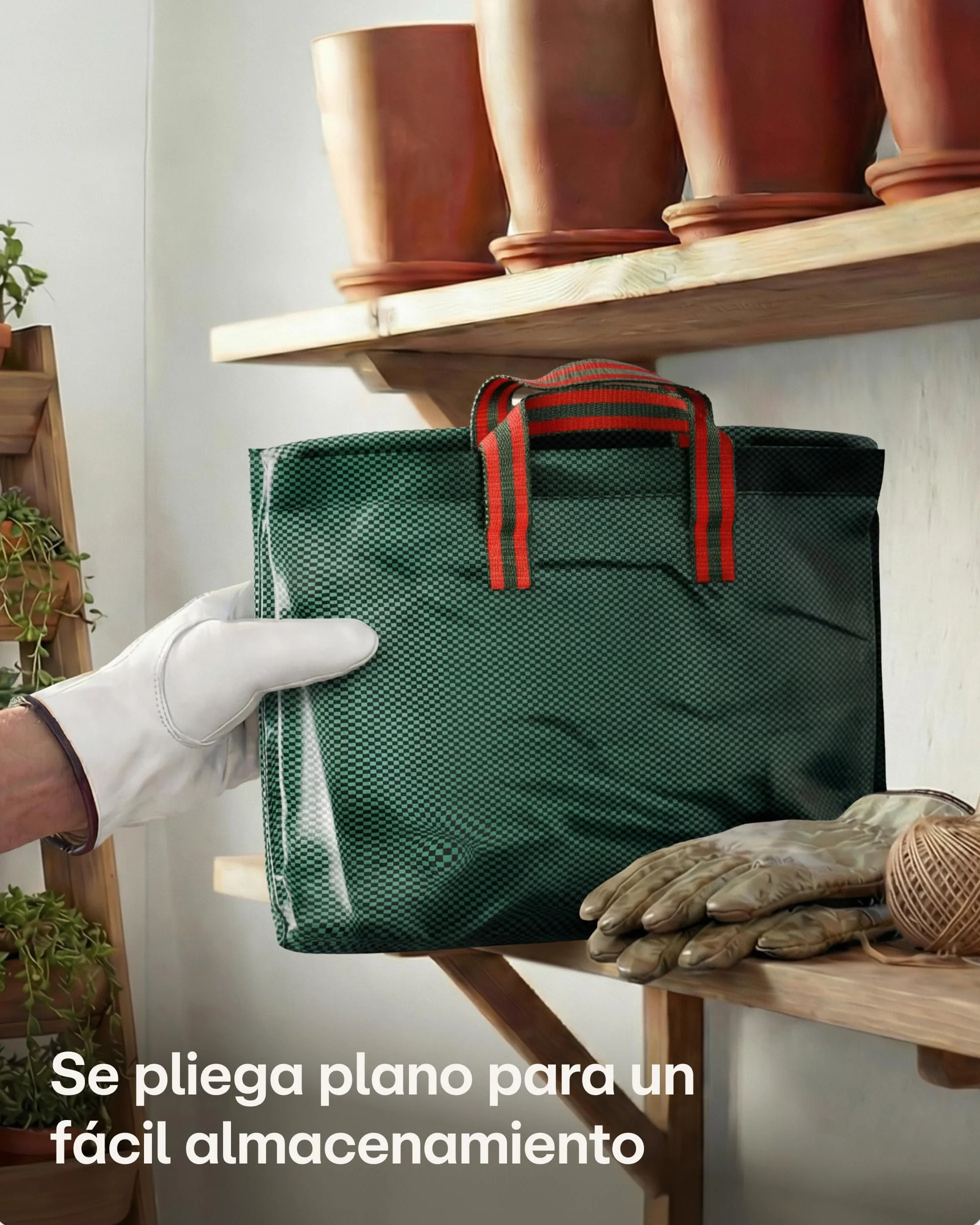 Praknu 500 L Bolsa Jardin Con Tapa Cremallera 4 Asas Resistentes Plegable Reutilizable Polipropileno XXL
