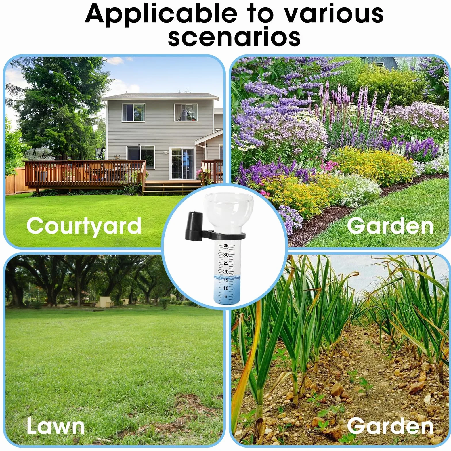 Pluviómetros Resistentes a Las Heladas, Medidor de Precipitación de 35 mm, para Jardines Exteriores