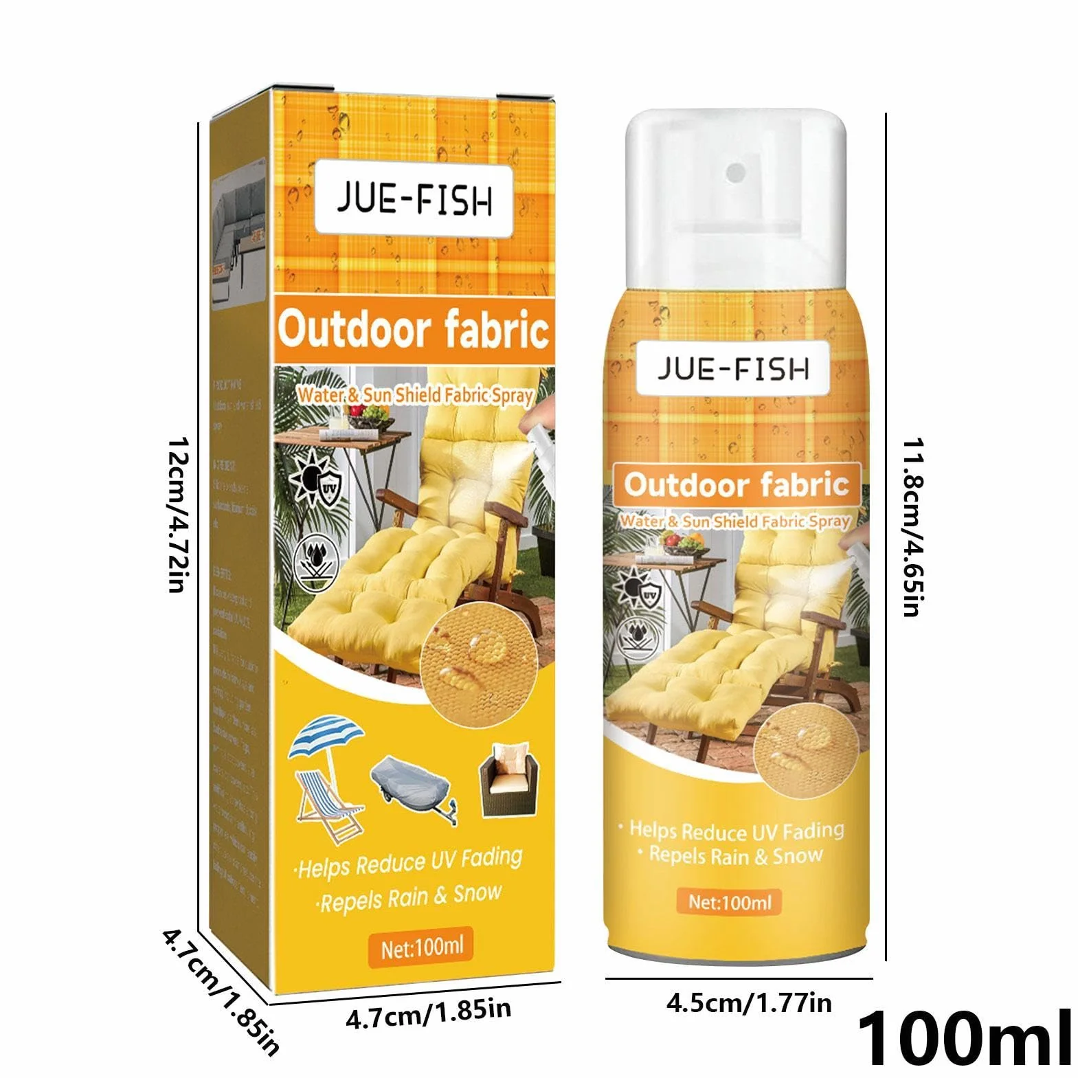 EviKoo Protector de muebles para tapicería 100 ml protección UV spray de tela para exteriores