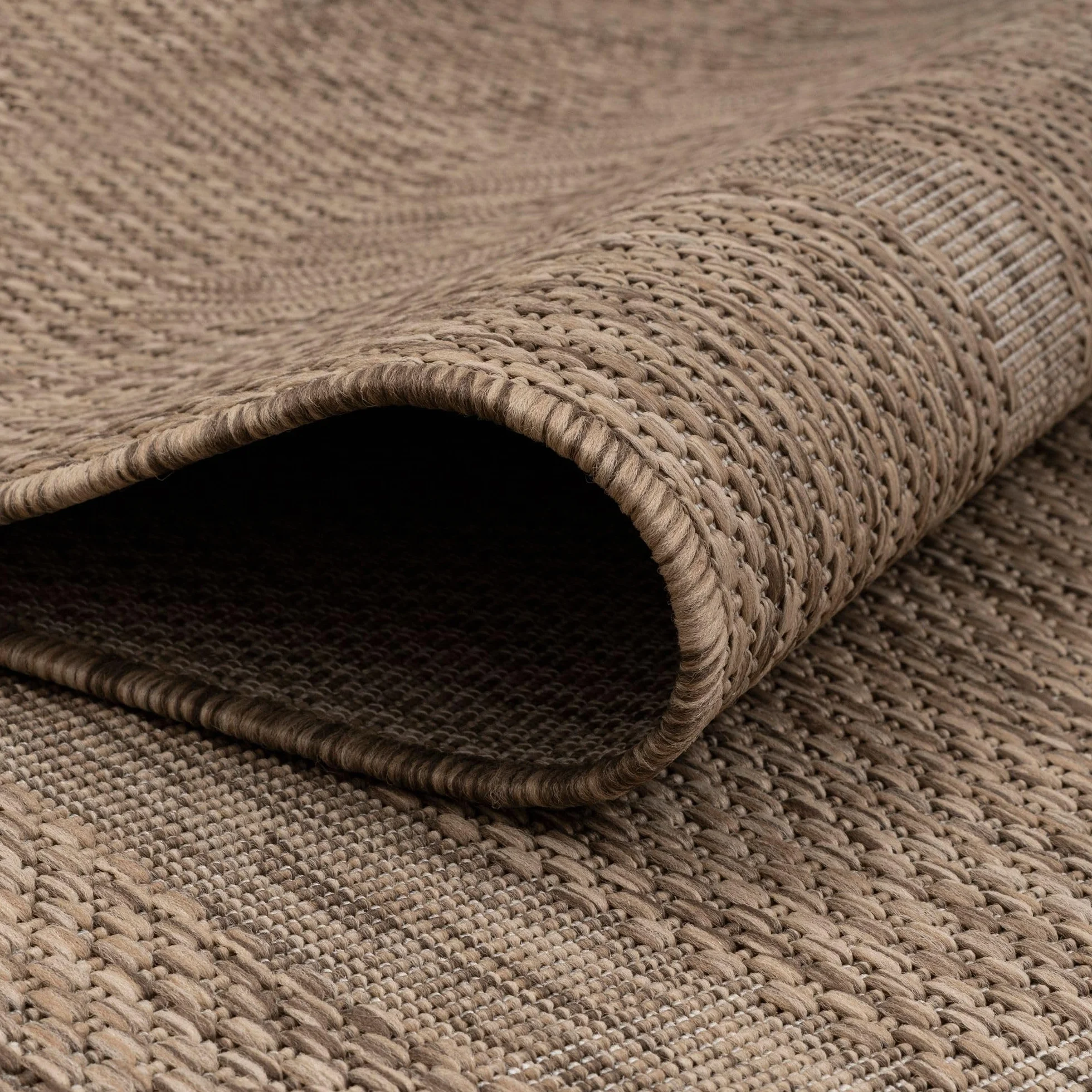 Alfombra Exterior Resistente a la Intemperie Impermeable 200x300 Marrón - Alfombra de Cocina de Tejido Plano para Balcón Terraza Jardín