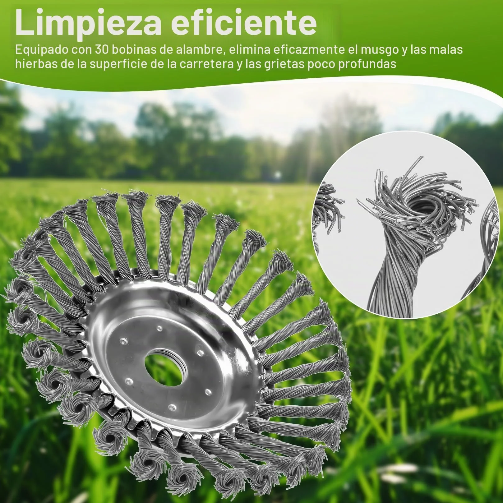 Cepillo Desbrozadora 200mm x 25mm Acero para Desmalezadora