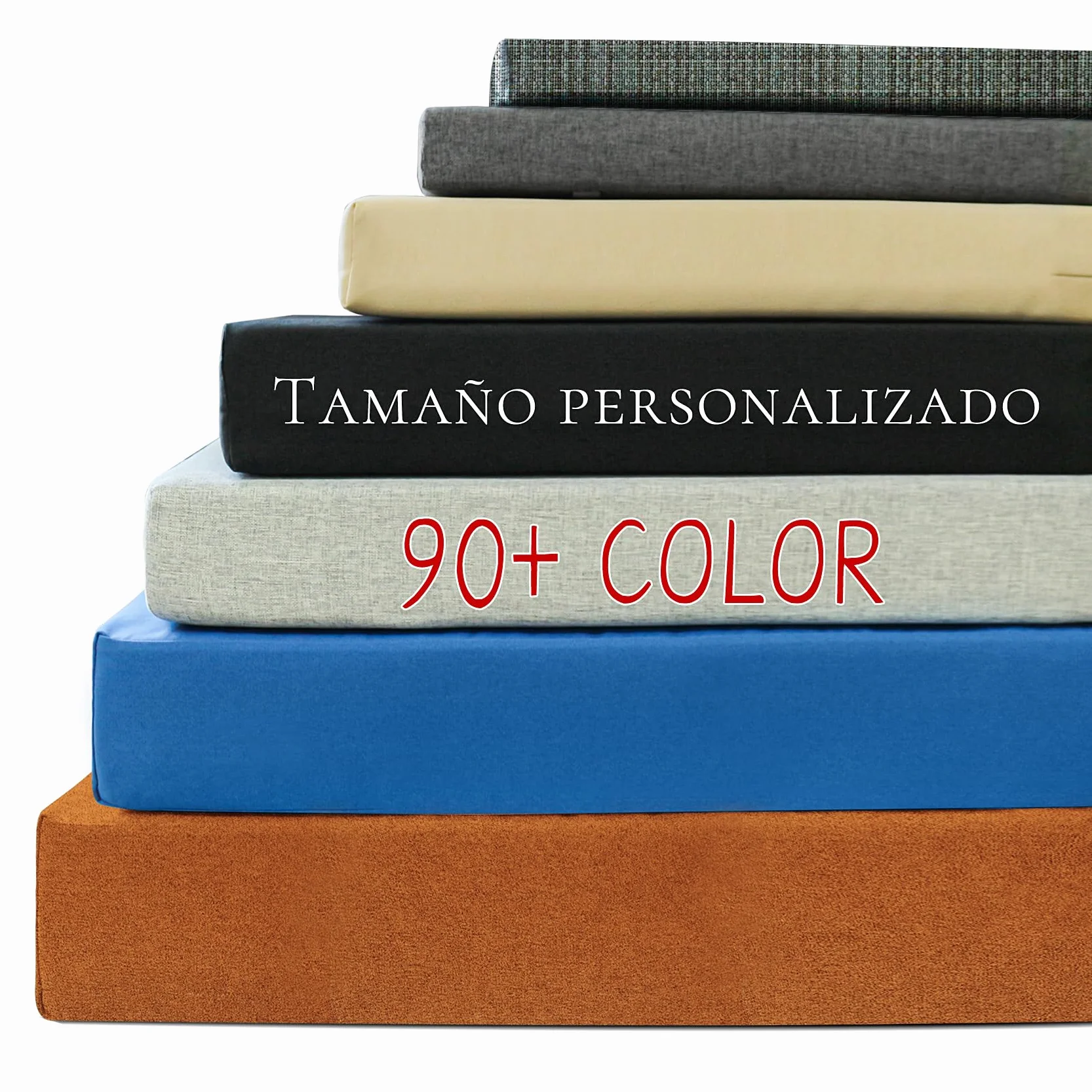 ROFIELTY Cojín de Banco Personalizado para Exterior, Espuma de Alta Resistencia, 90 Colores
