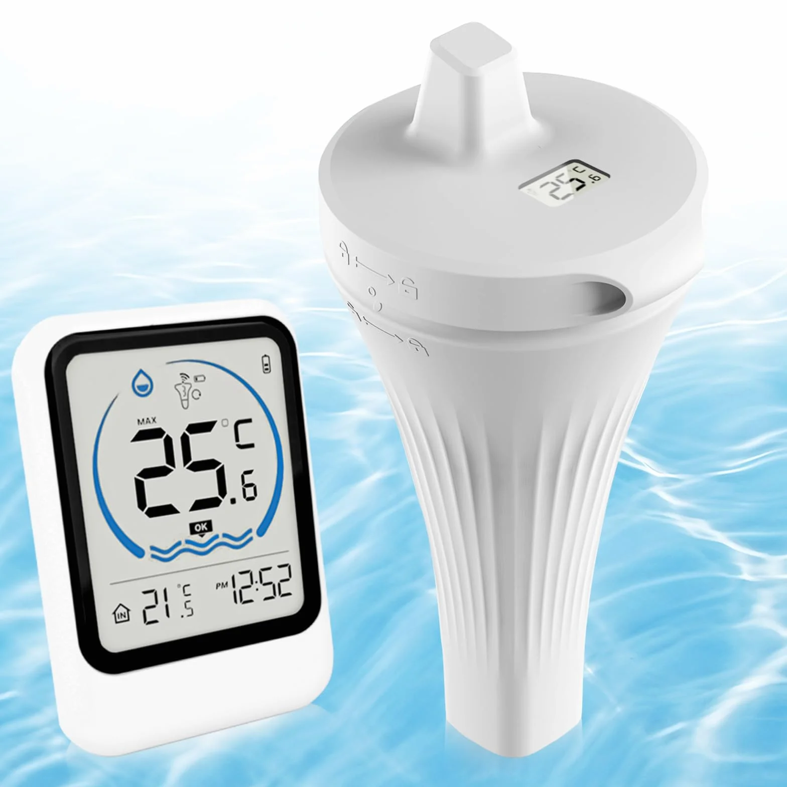 Termómetro Inalámbrico para Piscina Digital Flotante IP68