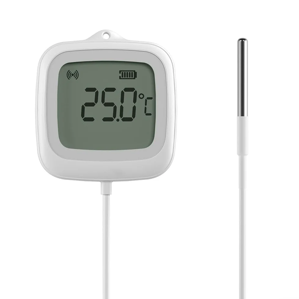 SNZB-02LD - Sensor de temperatura Zigbee 3.0 con sonda de 1,5 metros y pantalla LCD para piscina, cocina, baño y uso industrial