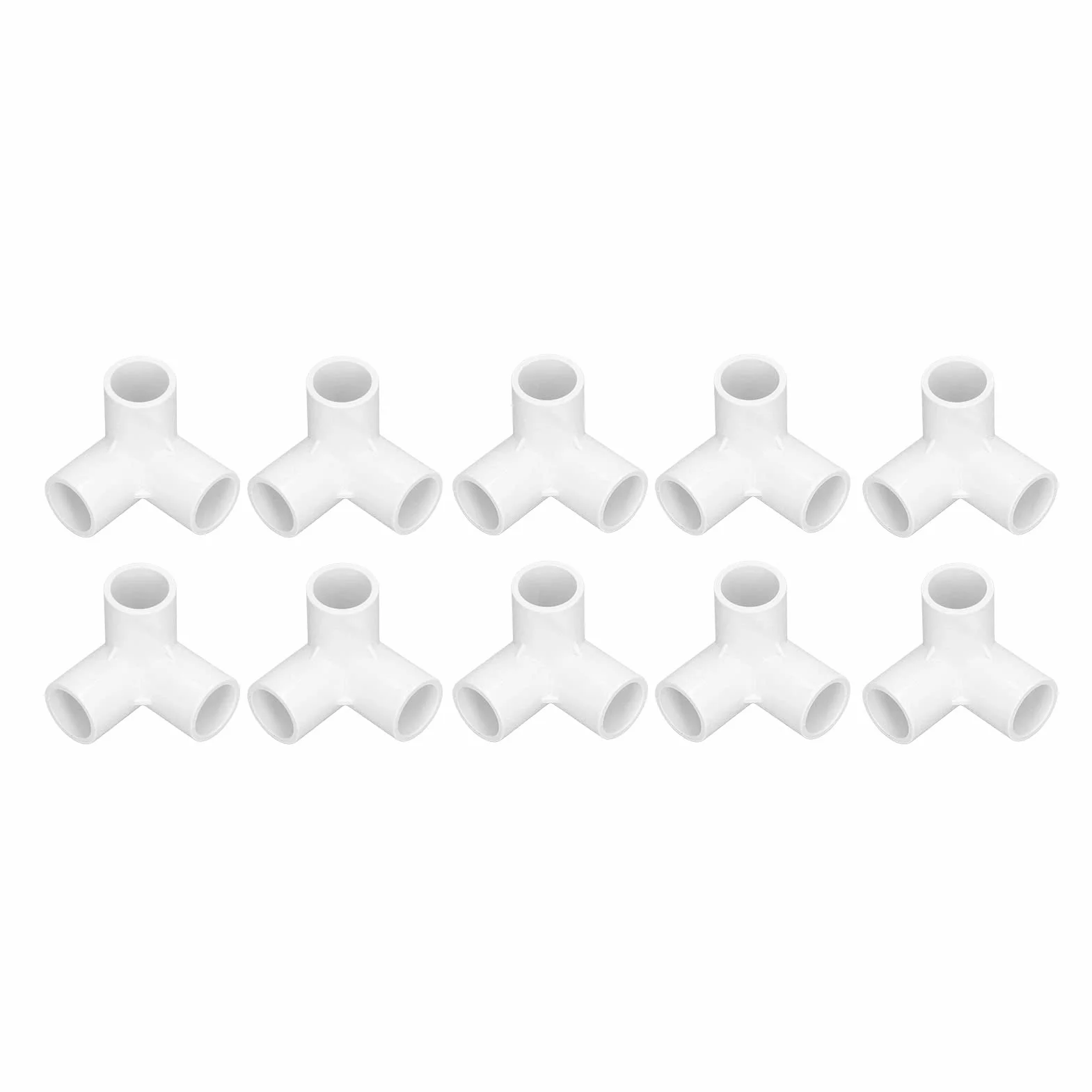 Tubo PVC 20mm Rígido, 10 Pcs Conectores en T de 3 Vías, Accesorios de Tubería para Suministro de Agua