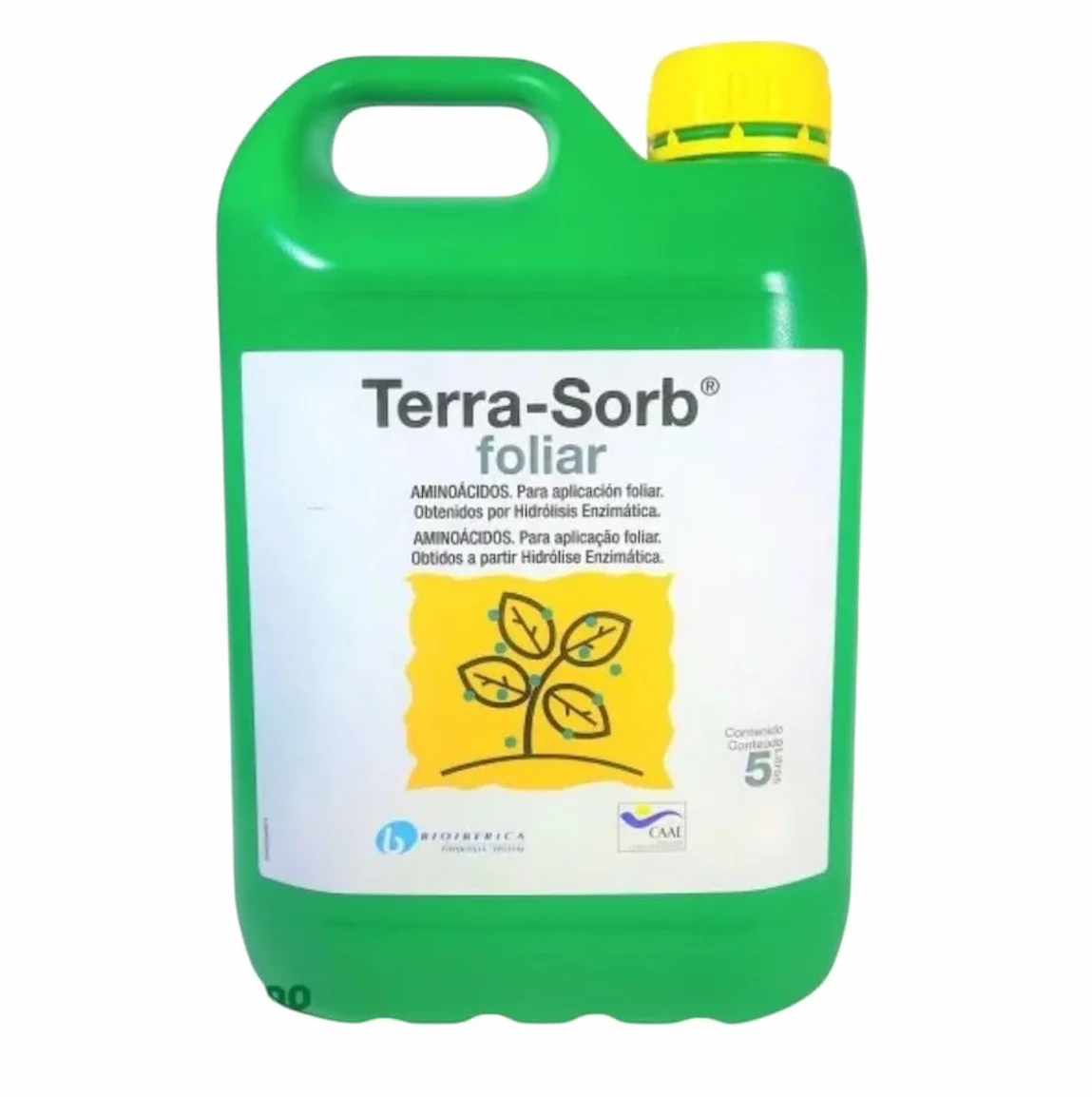 Terra-Sorb foliar. 5 litros. Fertilizante a Base de aminoácidos de Hidrólisis Enzimática. Certificado ecológico