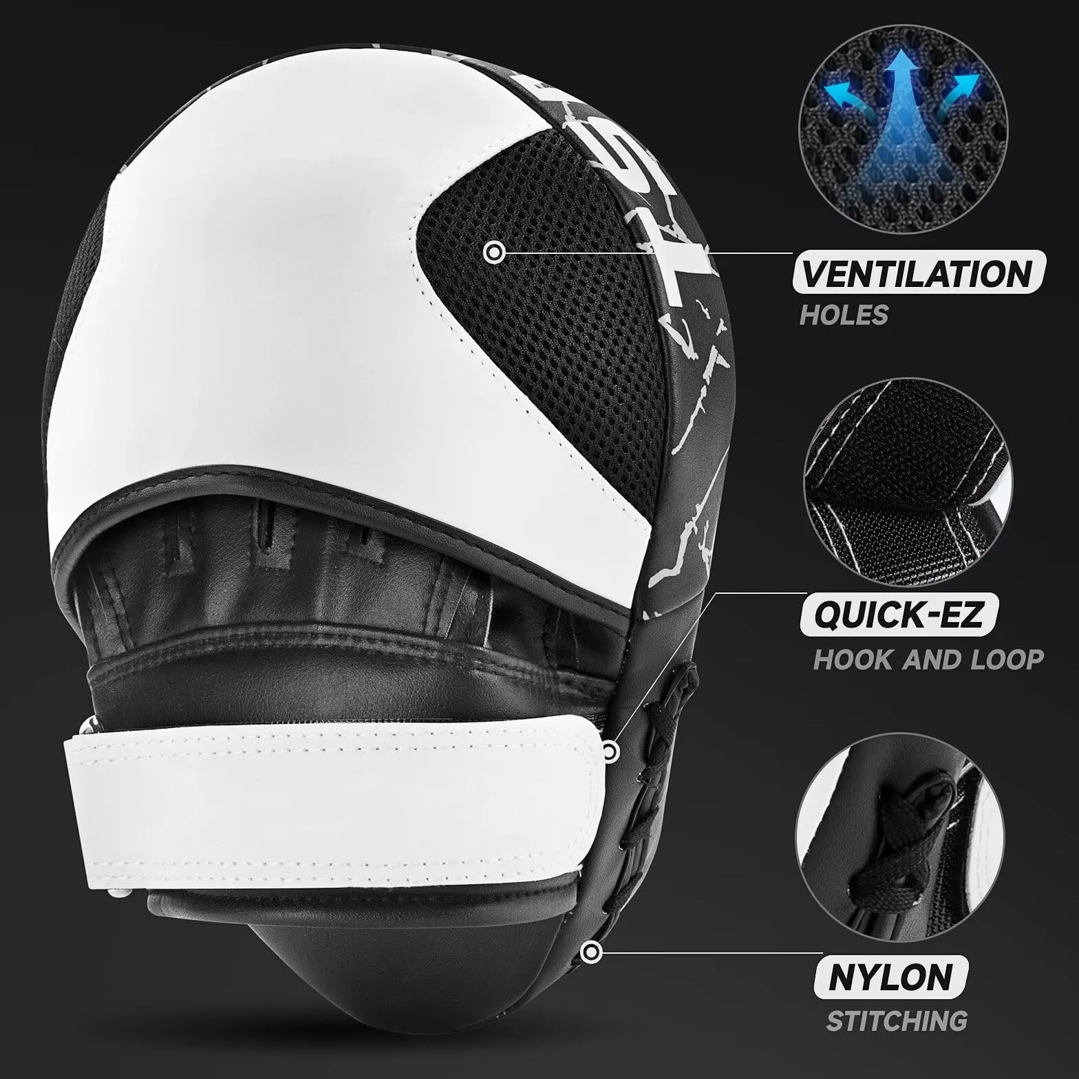 Boxing Pads Muay Thai Cuero Curvo Focus Pads para MMA Karate