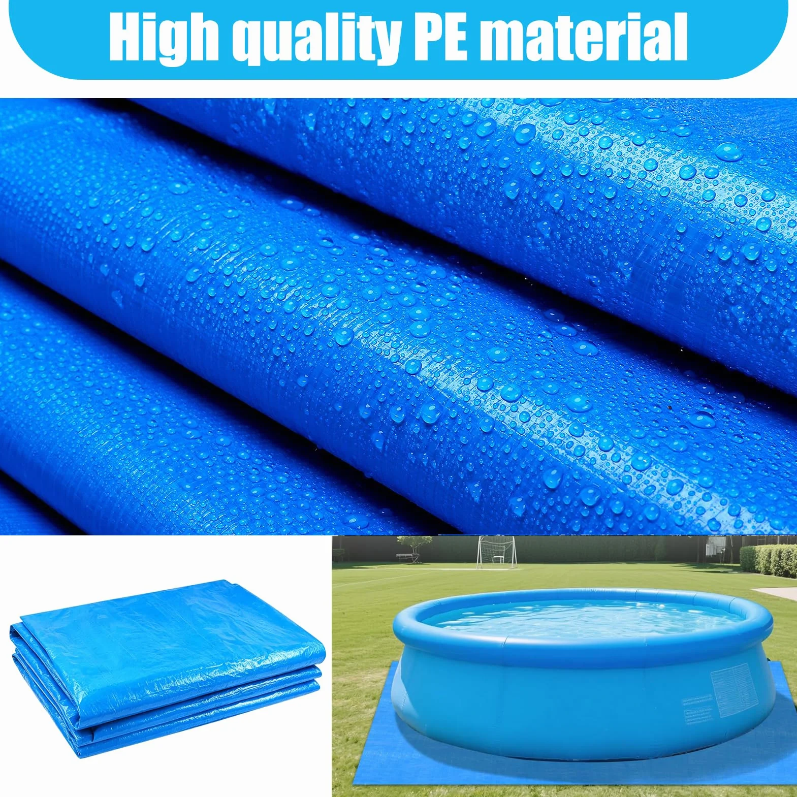 Almohadilla de Revestimiento de Piscina 5m Paños Rectangulares Impermeable a Prueba de Polvo