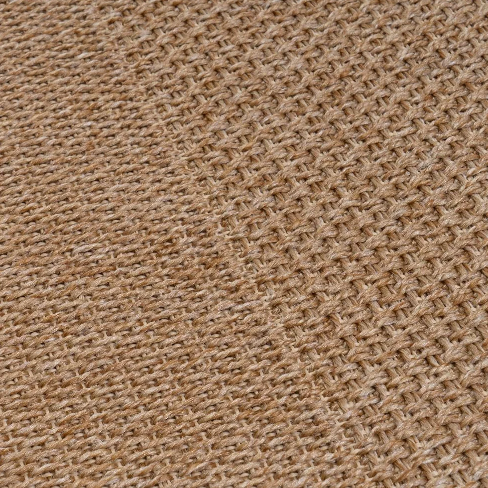 Alfombra Exterior Polipropileno Beige 80x150 cm Antideslizante Látex Resistente Intemperie Terraza