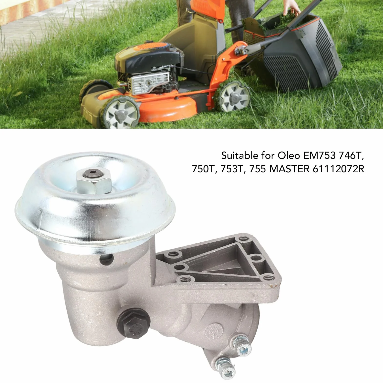 Cabezal de engranaje 10T para cortadores de cepillo Oleo EM753 746T, 750T, 753T, 755 MASTER 61112072R, hierro de aluminio y acero inoxidable, corte eficiente