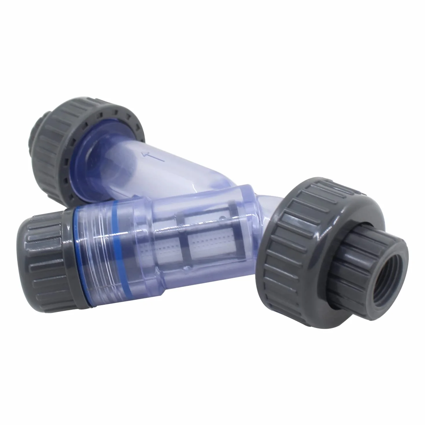 Filtro de Malla para riego por Goteo Filtro Bomba riego tuberia PVC Tipo y para sedimentos agrícola jardín Bomba Estanque (1 Pulgada Hembra)