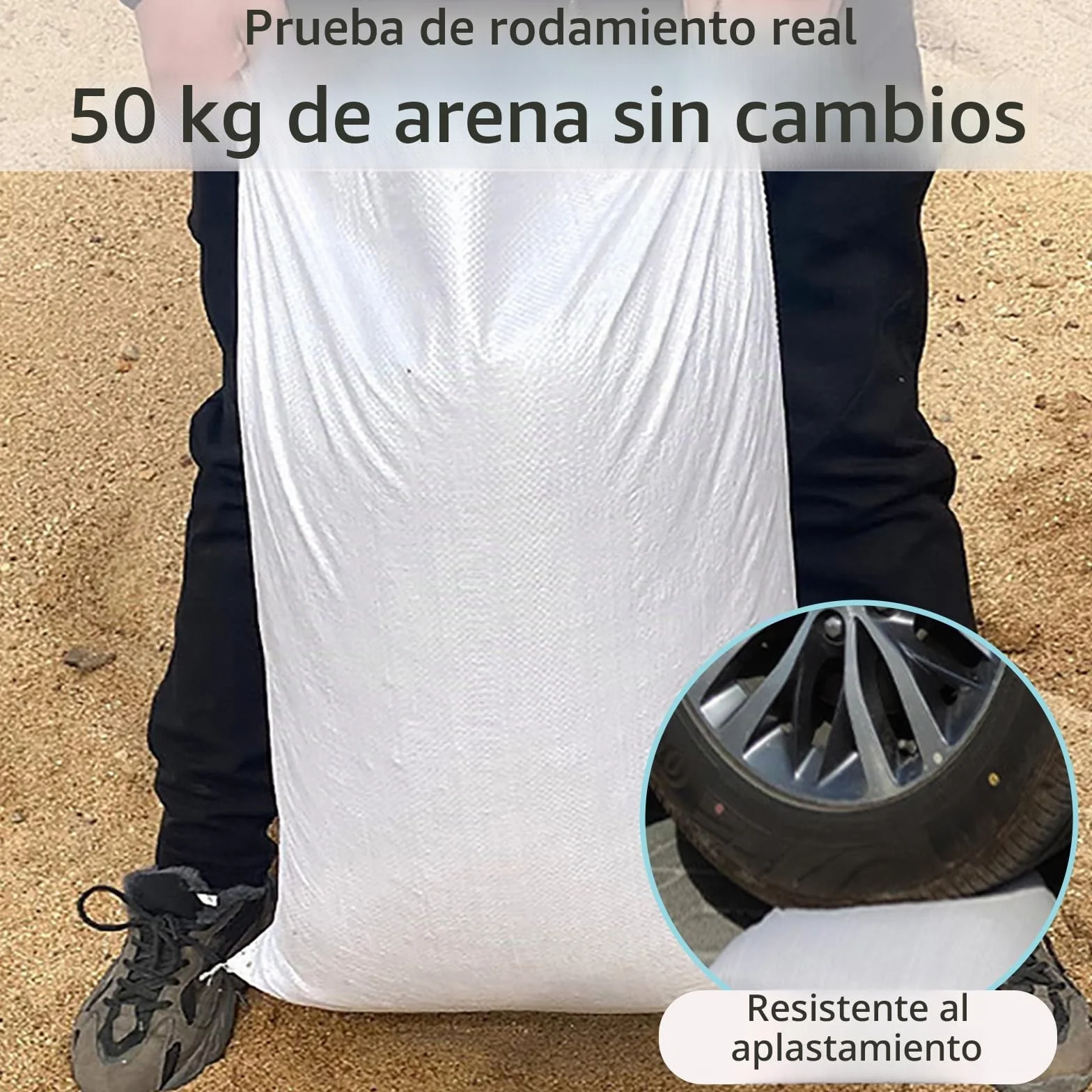 Sacos Escombros 60x100cm Rafia Blanco Bolsas Tejidas para Obras 15 Piezas