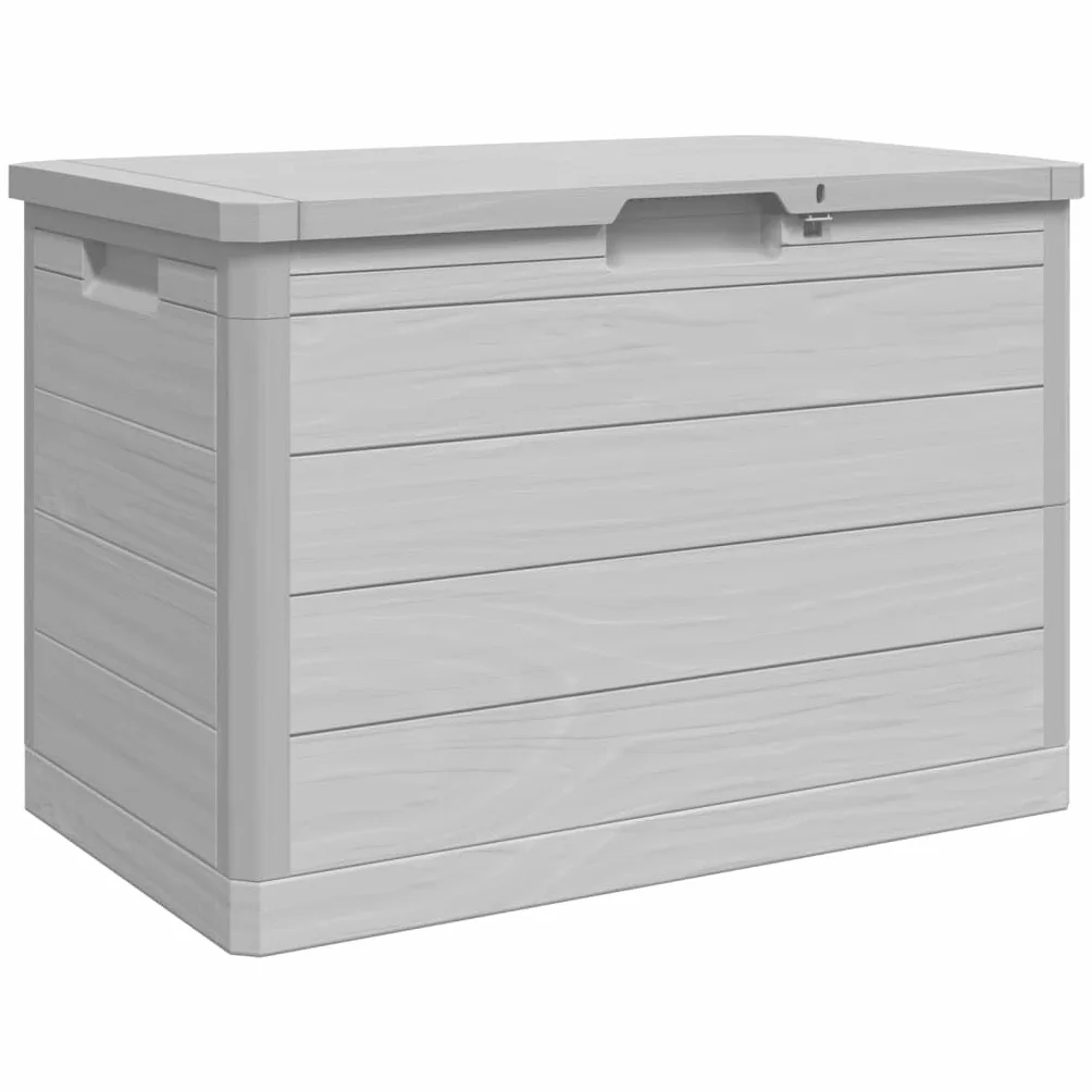 VidaXL Baúl para Cojines de Jardín Polipropileno Gris 77,5x44,5x53 cm Caja de Almacenaje