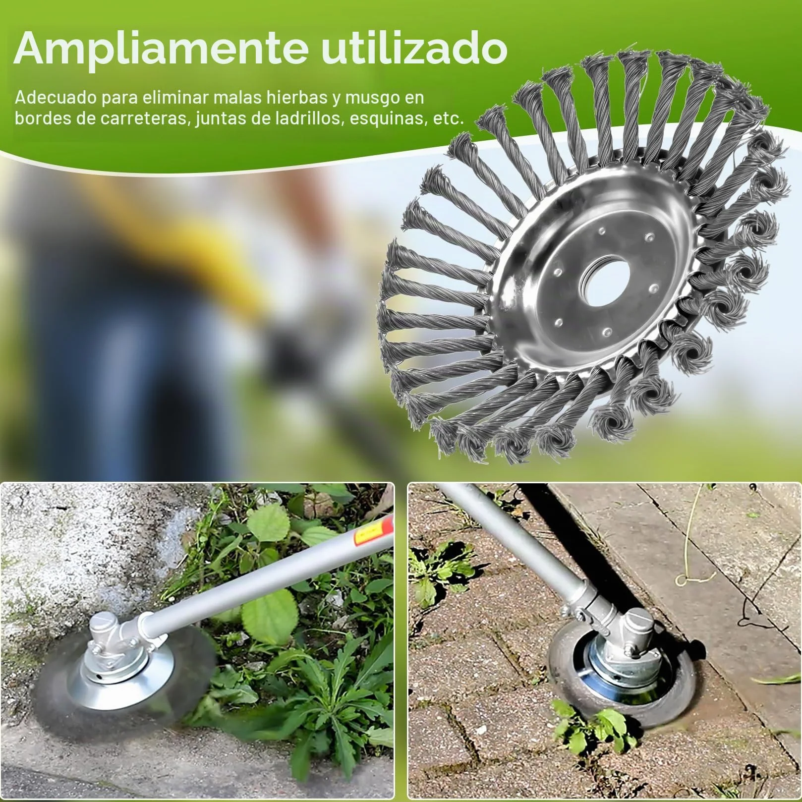 Cepillo Desbrozadora 200mm x 25mm Acero para Desmalezadora