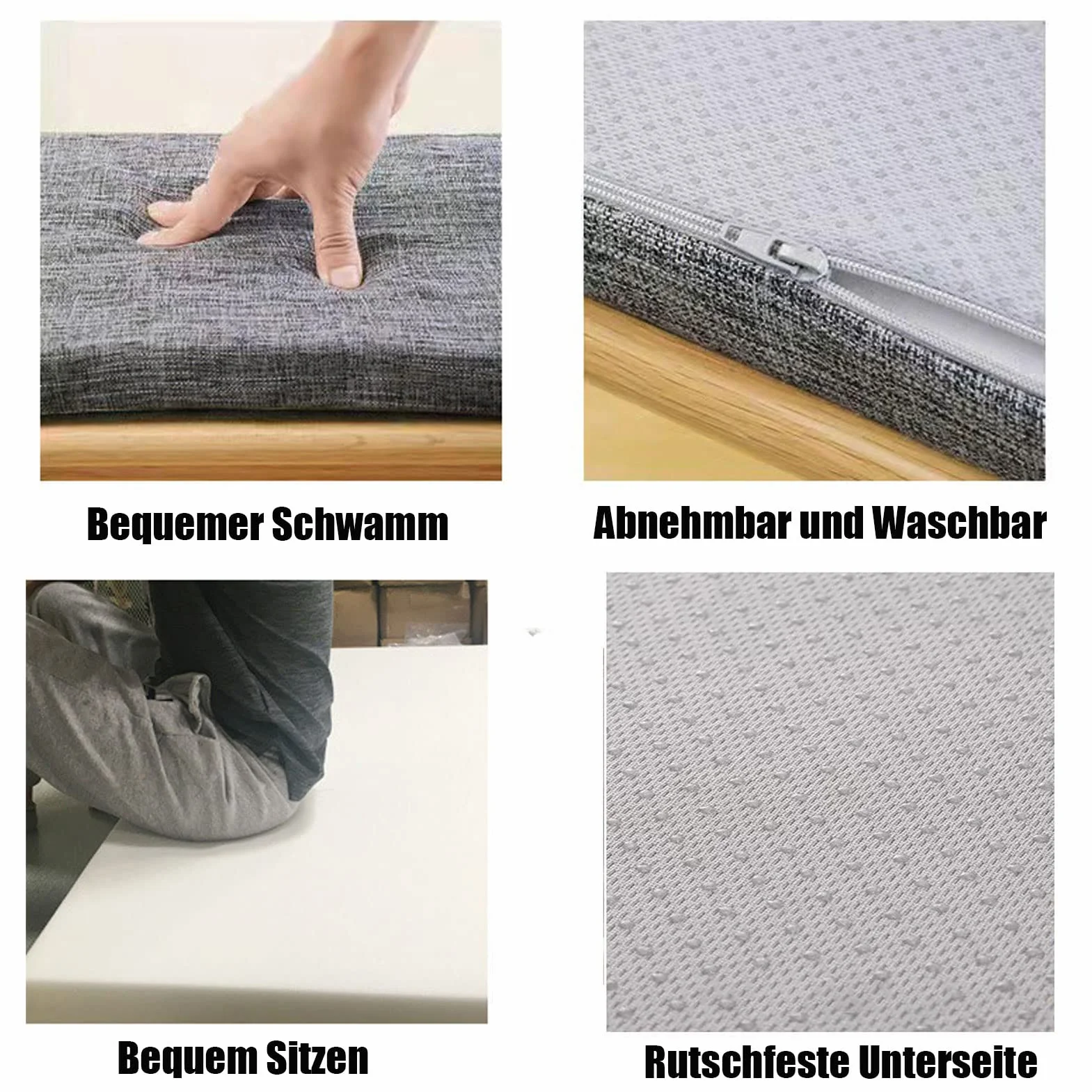 Pcevathiy Cojin a Medida, Cojines para Bancos Tamaño Personalizado, Cojín Asiento De Silla Larga Interior, Parte Inferior Antideslizante Cojines Sillas Exterior (3cm Espesor)