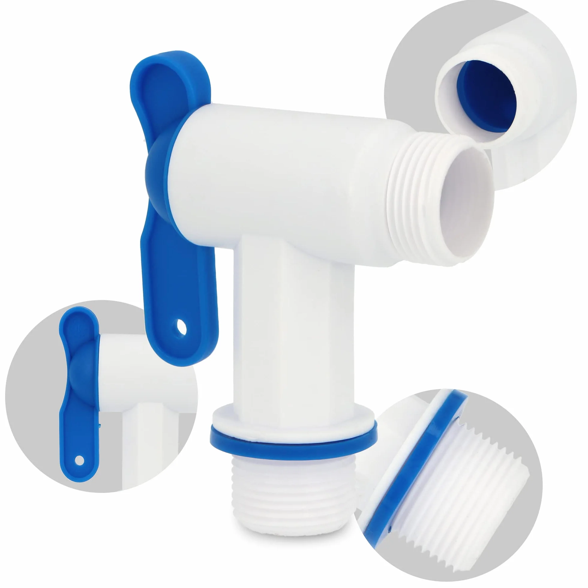 Grifo de plástico para depósito de lluvia IBC Connector 3/4'' AG x 3/4'' AG