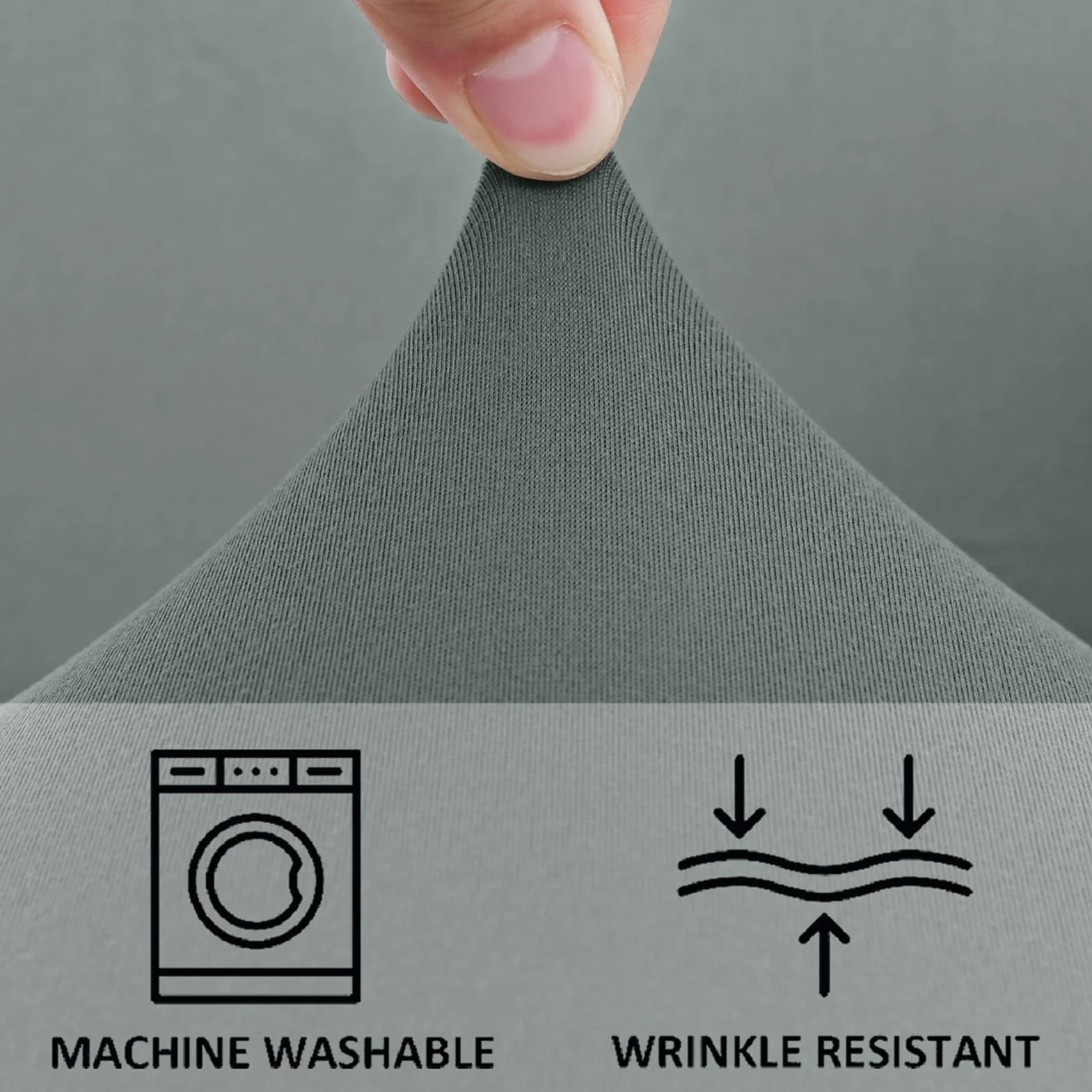 Funda para Cojín Exterior Impermeable 8 Piezas, Fundas Elásticas Antimanchas para Sofá de Jardín, Muebles de Ratán (Gris Claro)
