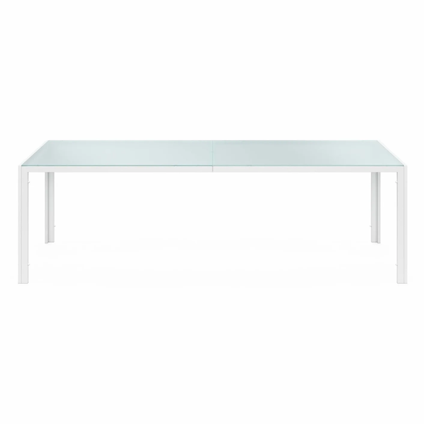 IDMarket - Muebles de Jardín Madrid Mesa 240 CM y 10 sillas apilables Blanco y Beige