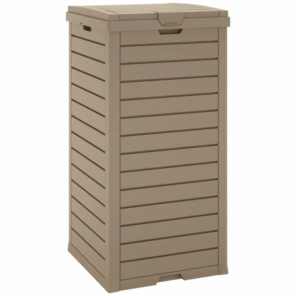 vidaXL Cubo de Basura Exterior Polipropileno marrón Claro 41x41x86 cm