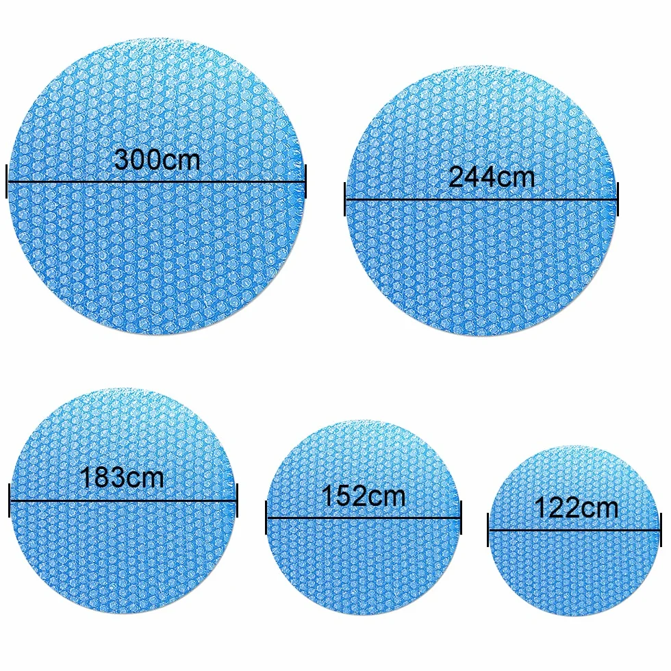Manta Termica Piscina Redonda Ø 300 cm Cobertor Verano Calentador Solar UV Lamina