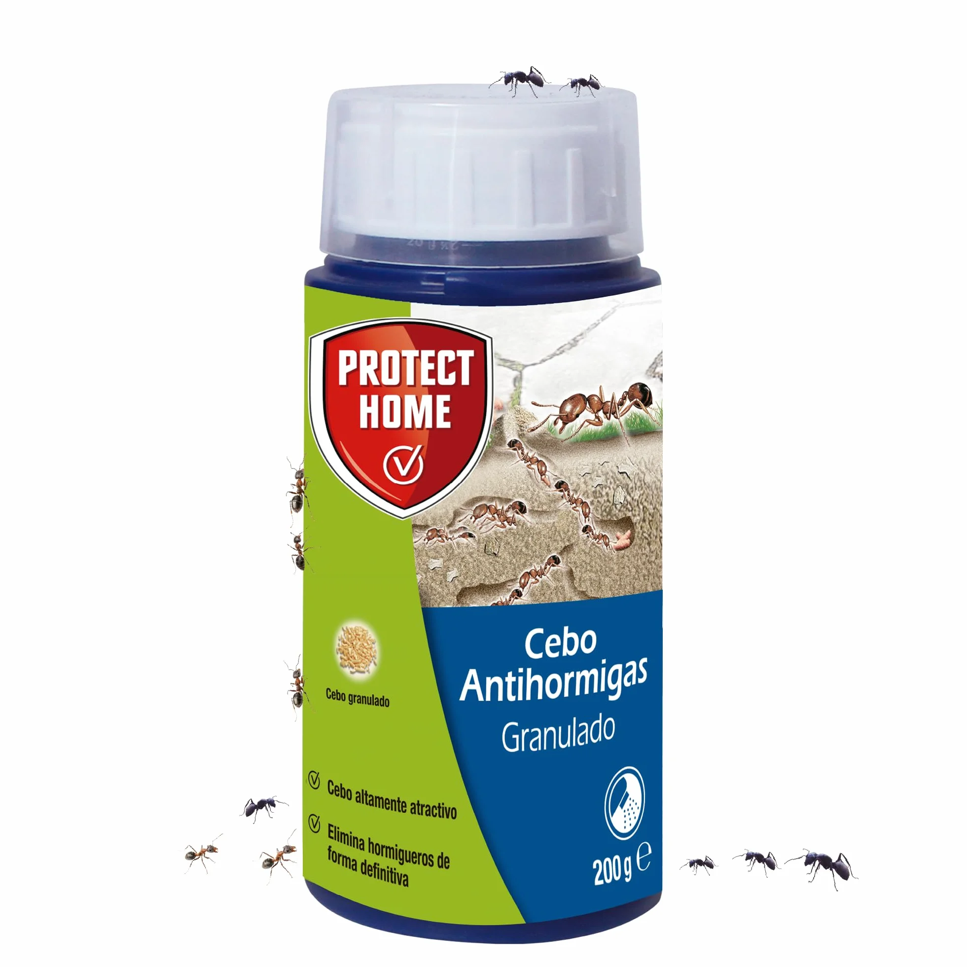 PROTECT HOME Cebo Antihormigas granulado, Elimina Hormigas Exteriores