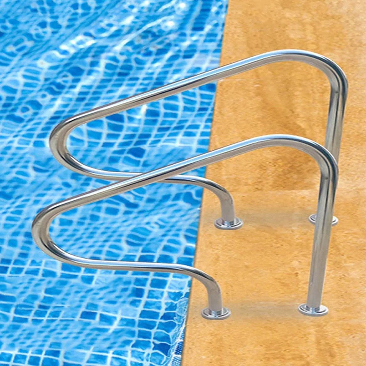 Pasamanos de Piscina de Acero Inoxidable 304, Barandilla para Piscina Enterrada, 250kg