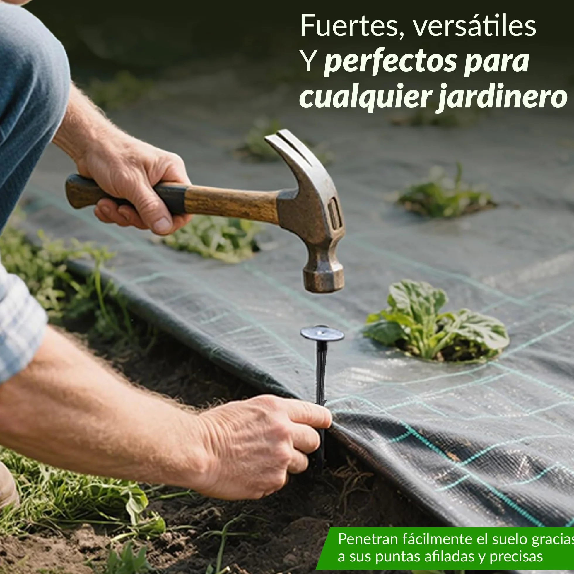 GARDENIX 1000 Unidades terrapeg Anclajes para Suelo piqueta