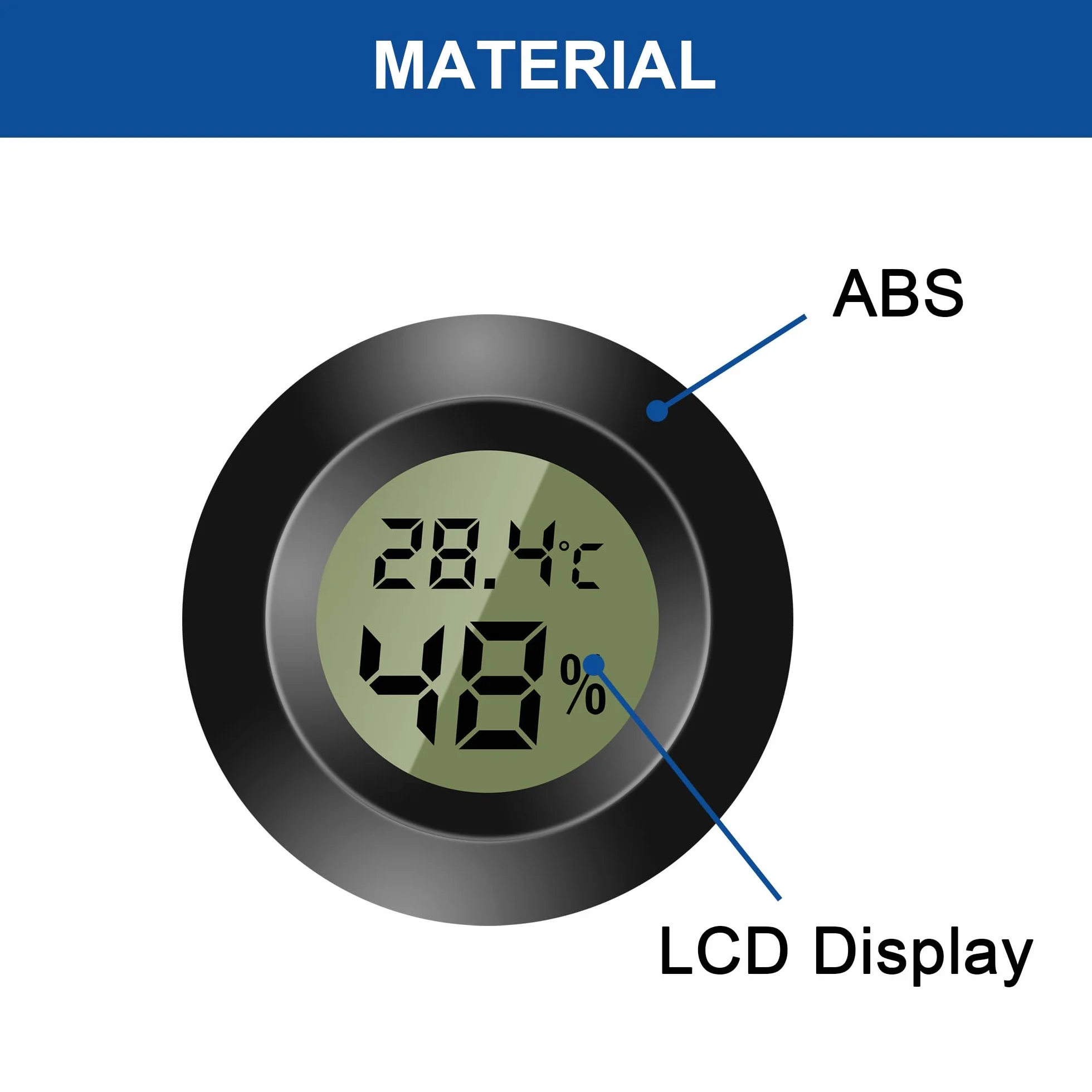 Termómetro digital 3 piezas higrómetro temperatura humedad interior hogar
