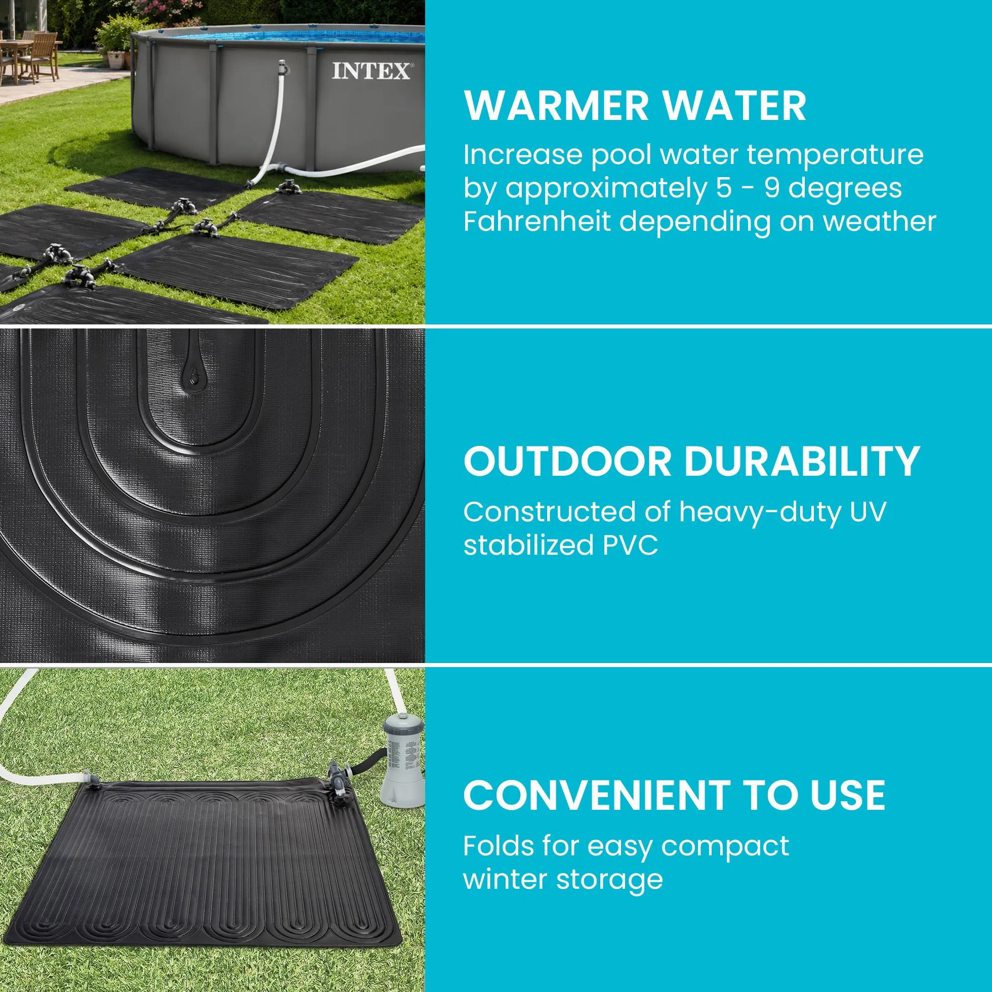 Intex Alfombra Calentador Solar de Agua 120 cm