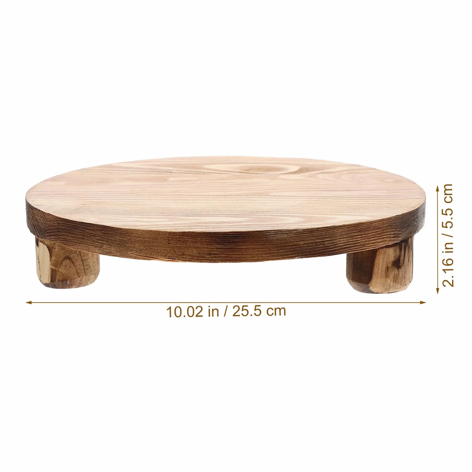 Gatuida Soporte para Macetas de Madera Beige Redondo y Estable, Elevador Multifuncional para Plantas y Bonsáis Hogar