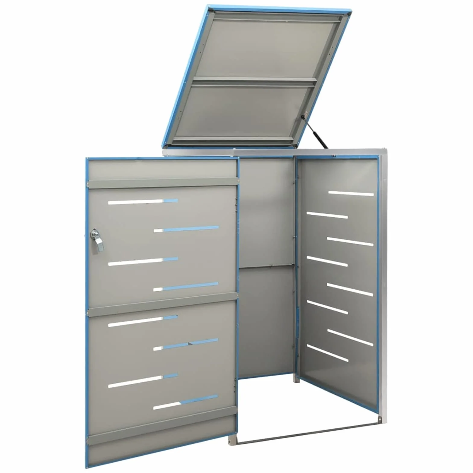 Chusui Cobertizo contenedor Basura Individual Acero INOX 69x77,5x115cm