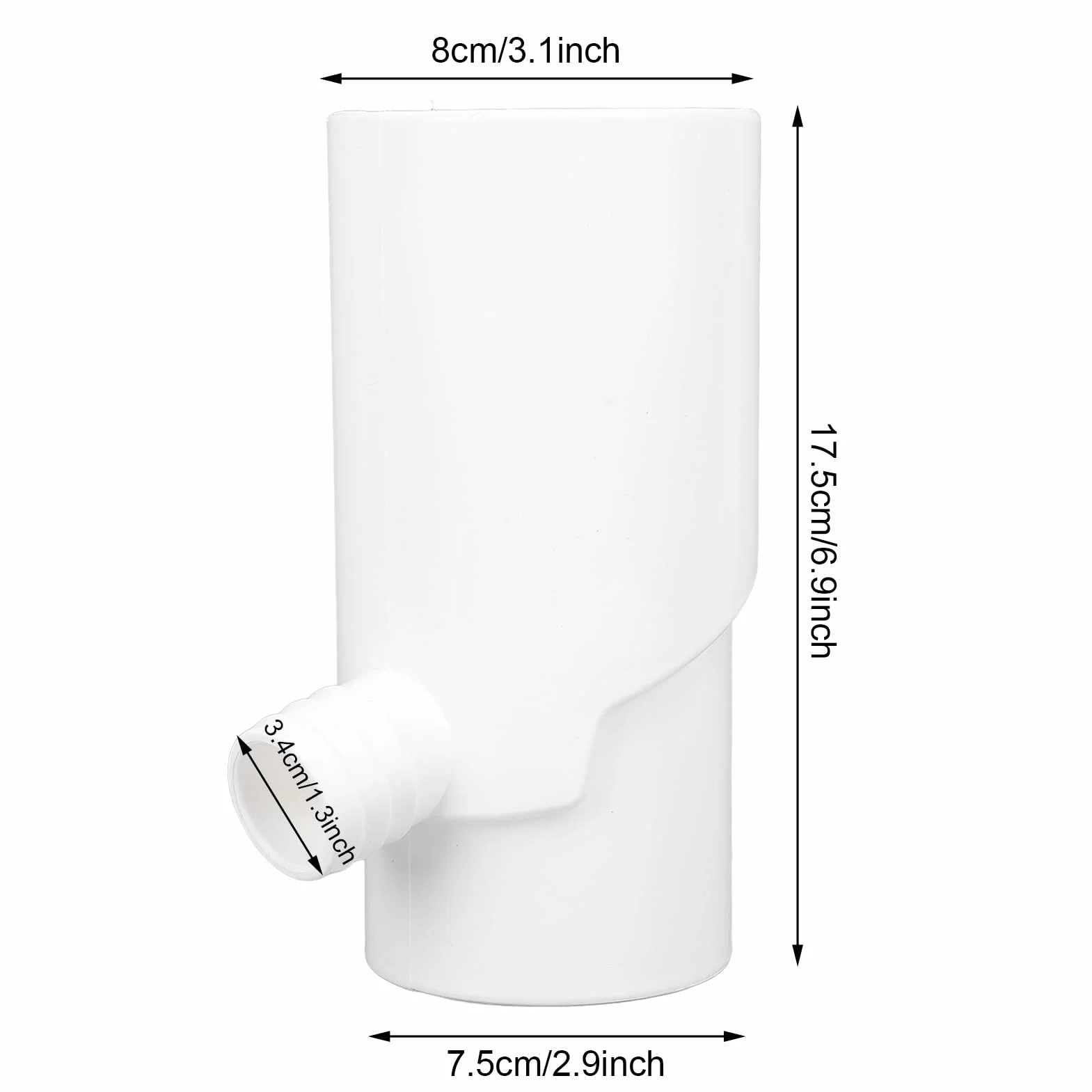Sistema de recolección de agua de lluvia, desviador redondo de 8 cm, kit de plástico