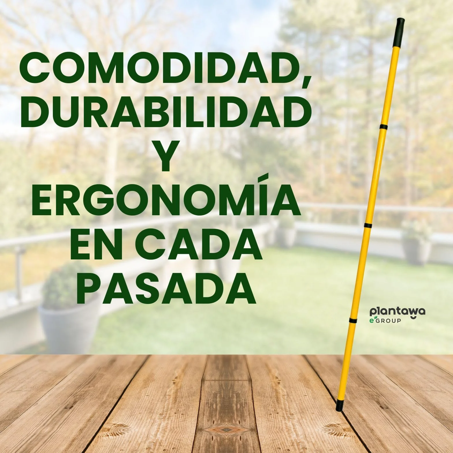 PLANTAWA Mango Extensible 0,80–1,40 m para Cepillo Césped Artificial