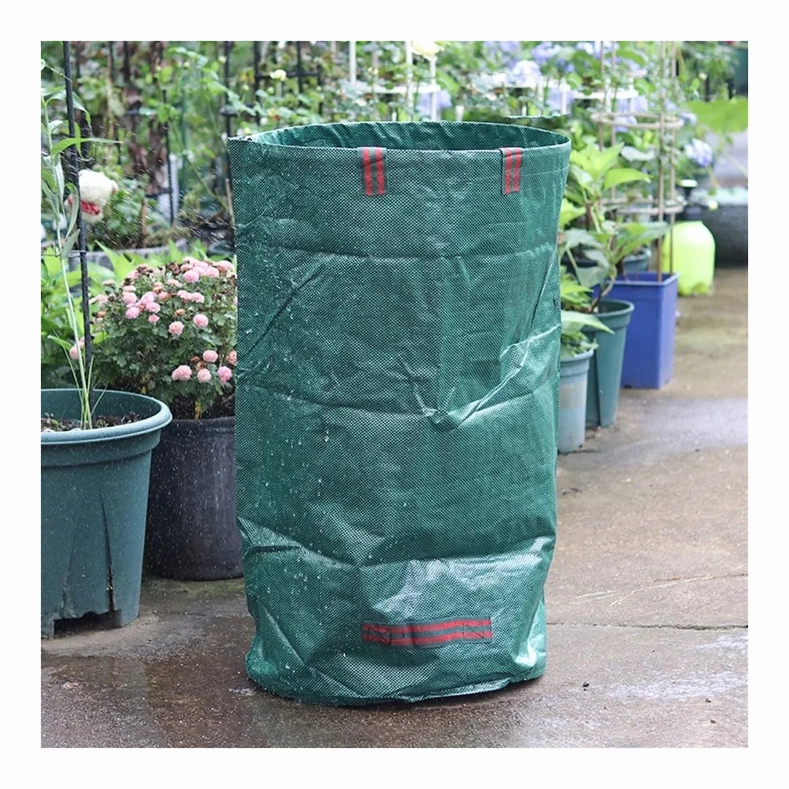 Bolsa Jardin Bolsa de residuos de jardín de 500L/300L/120L, bolsa de almacenamiento plegable duradera y reutilizable para hojas de jardín, malezas y hierbas Sacos de Jardin(120L)