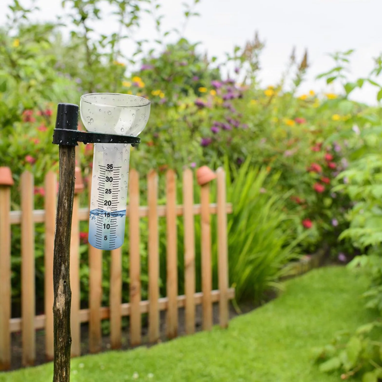 Pluviómetros de vidrio 35 mm resistentes a las heladas para exteriores jardín