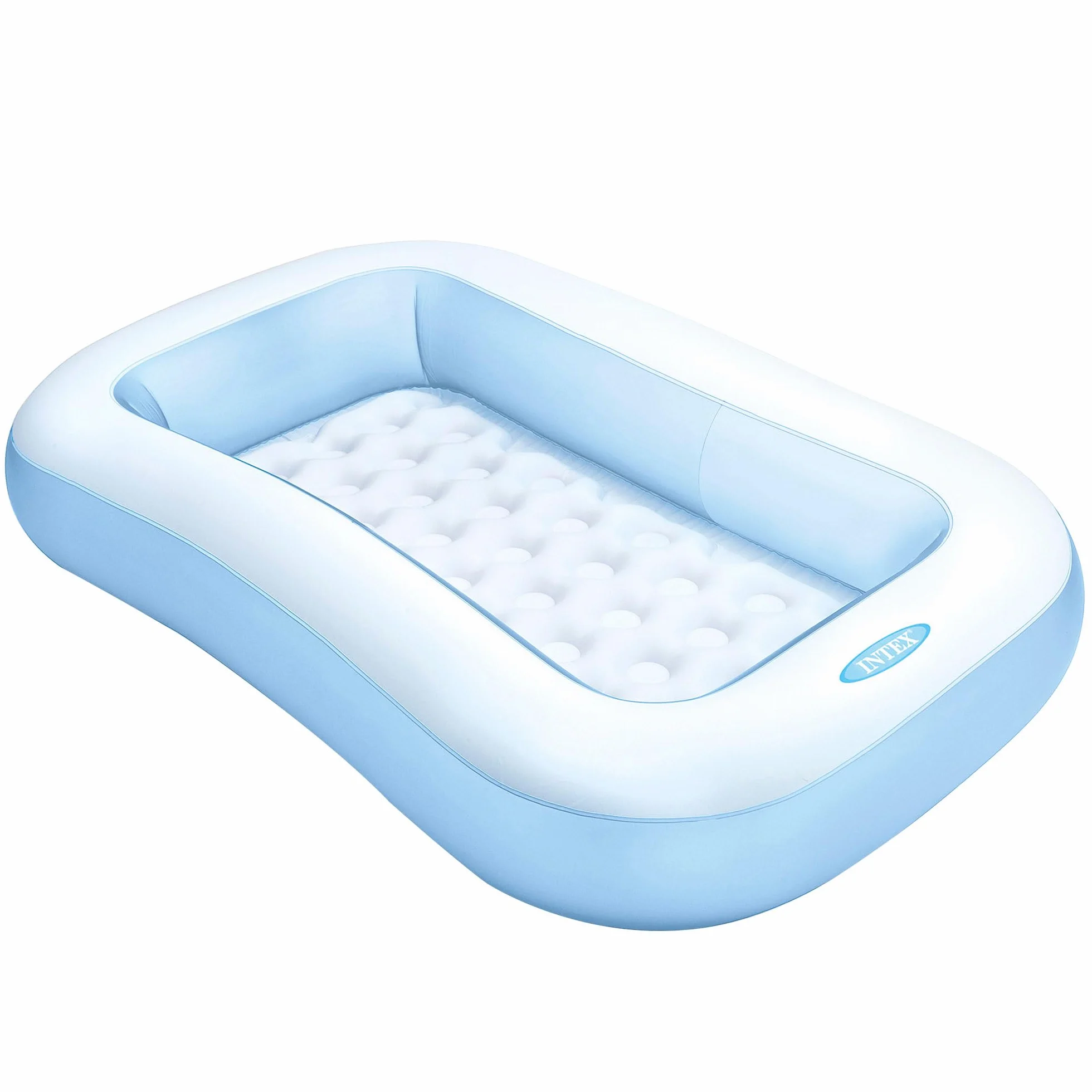 Intex Piscina Hinchable Infantil Rectangular 166x100x25 cm 90 litros Suelo Hinchable Azul para niños Parche reparación