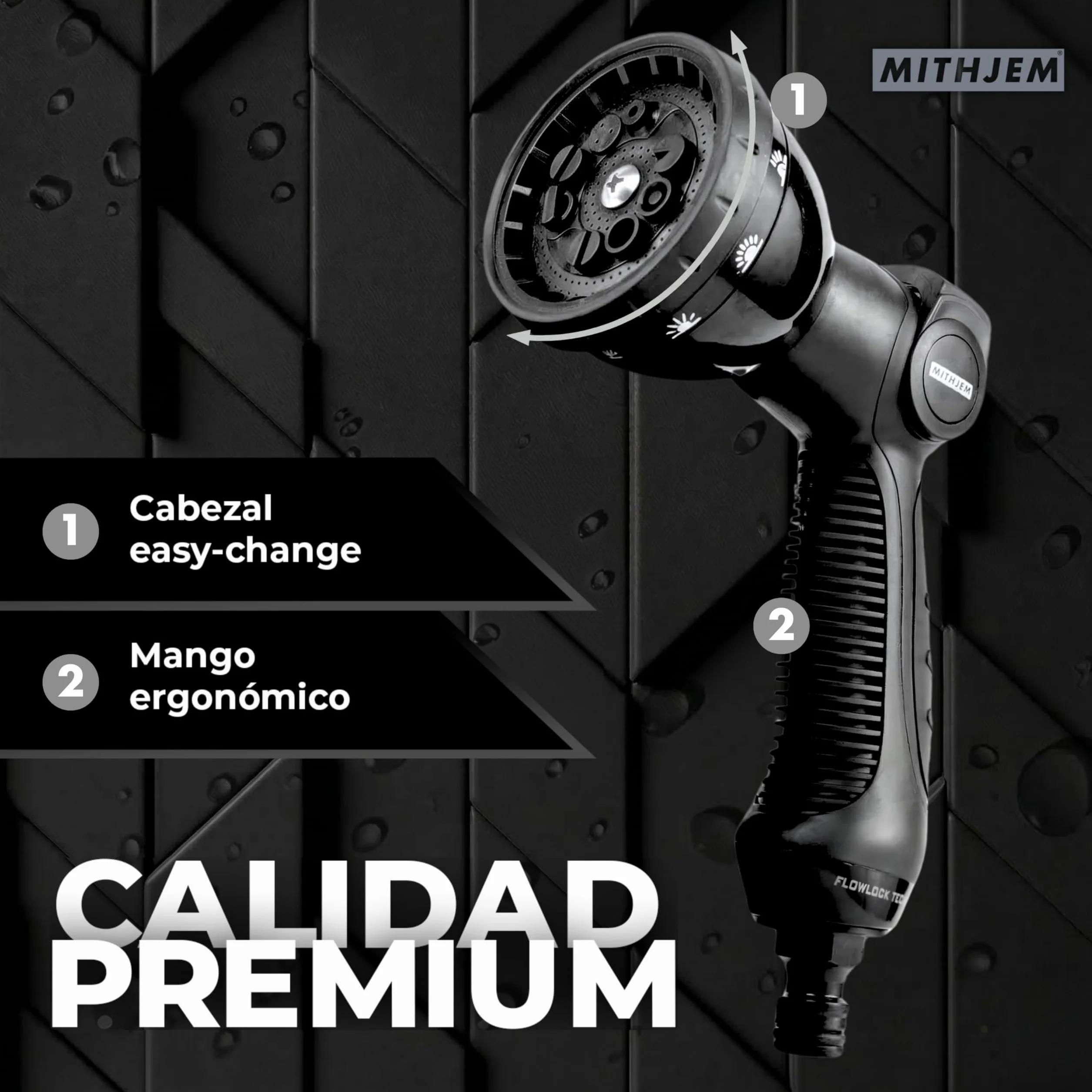 Manguera Jardín 15m Poliester 3750D Alta Densidad Conectores Metalizados 1/2" 3/4" Extensible Enrollable Garden Hose