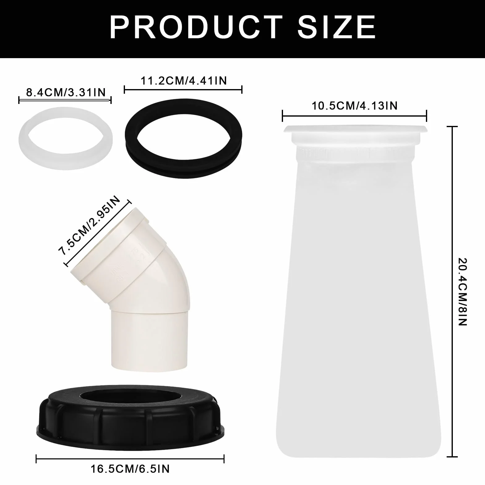 Filtro de Tapa IBC DN 150, Filtro de Agua de Lluvia de Nailon Lavable, Accesorios para Depósito IBC