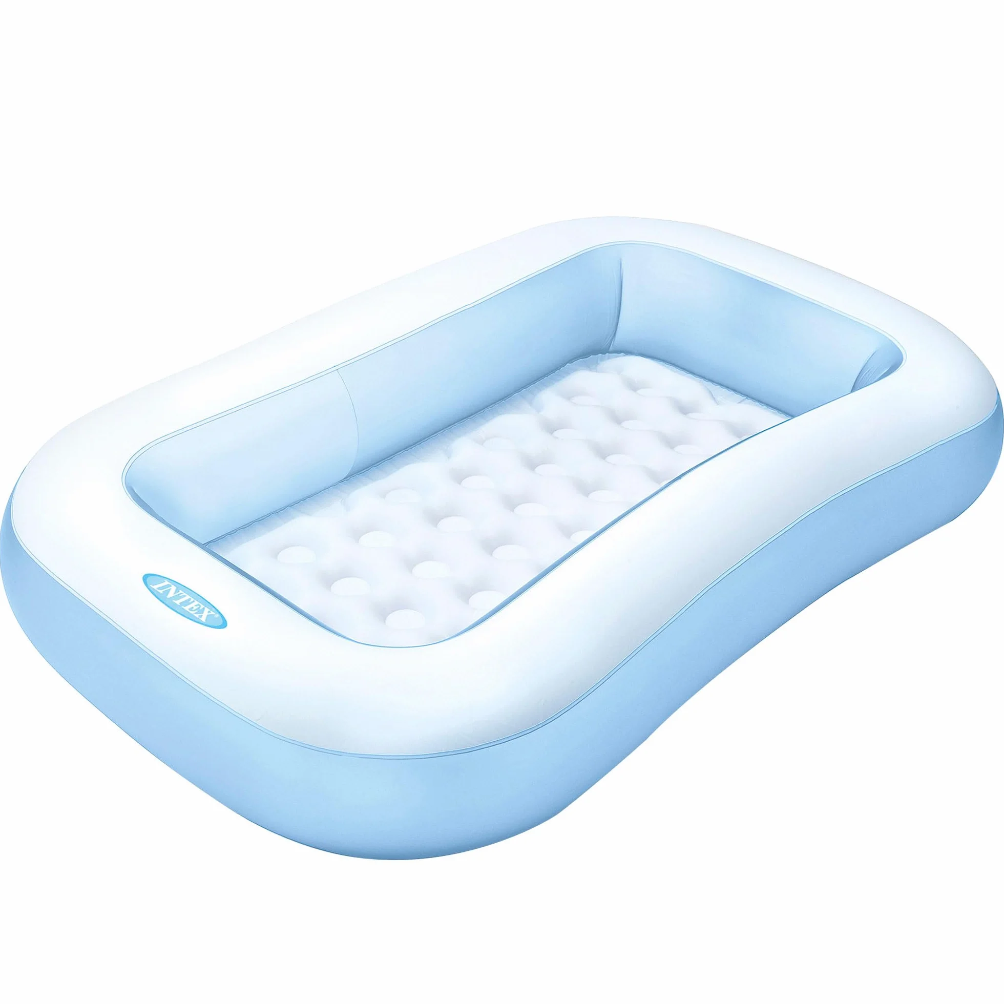 Intex Piscina Hinchable Infantil Rectangular 166x100x25 cm 90 litros Suelo Hinchable Azul para niños Parche reparación