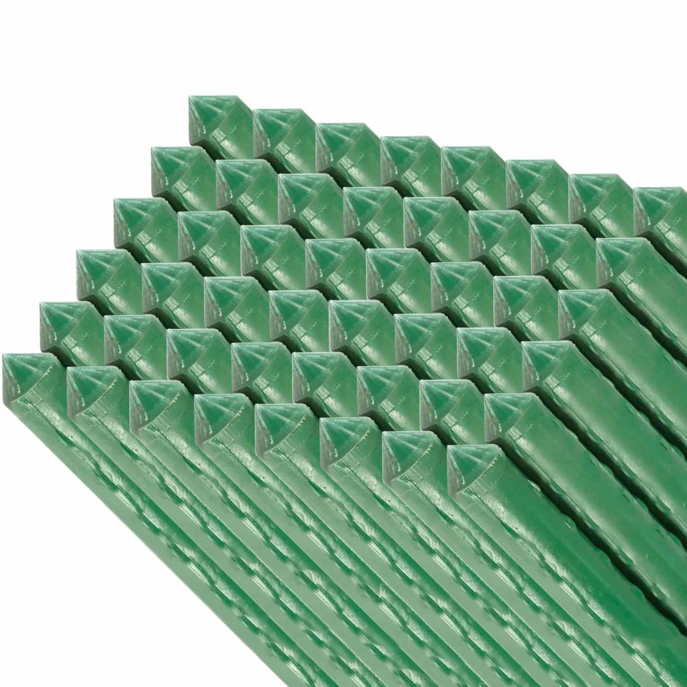 ACAN Tradineur - Pack de 48 tutores de Acero plastificado para Plantas de diámetro 1,60 x 120 cm, Ideal para el Cuidado del jardín. Varillas para el Cuidado de Plantas y arboles (Color Verde)