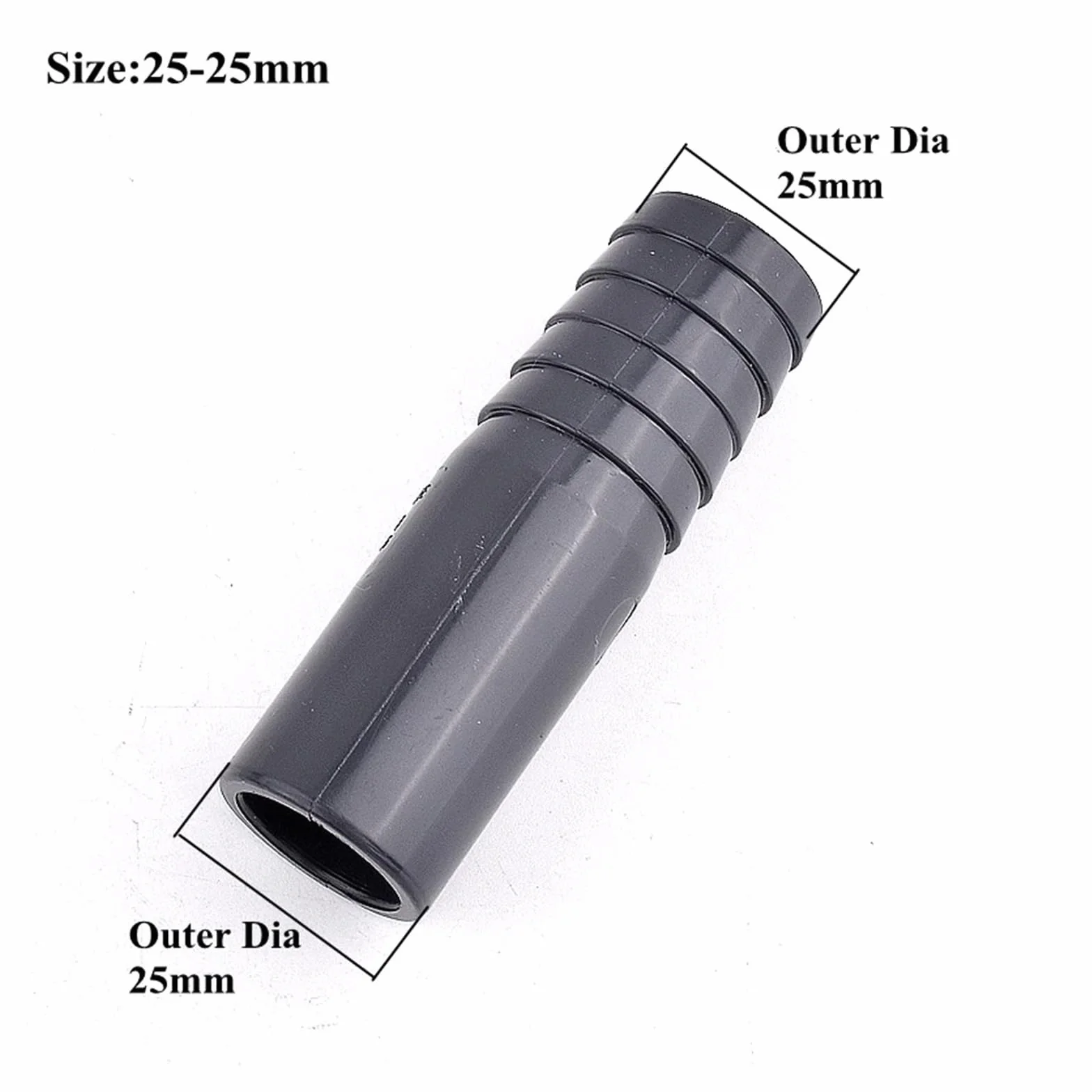 Conector de PVC for Manguera de riego de jardín, Adaptador for Sistema de riego, Accesorios de unión de tuberías de Agua, 1/5 Piezas, 20/25-8/10/12/14/16/19/20/25 mm(O.D 25-25mm,5pcs)