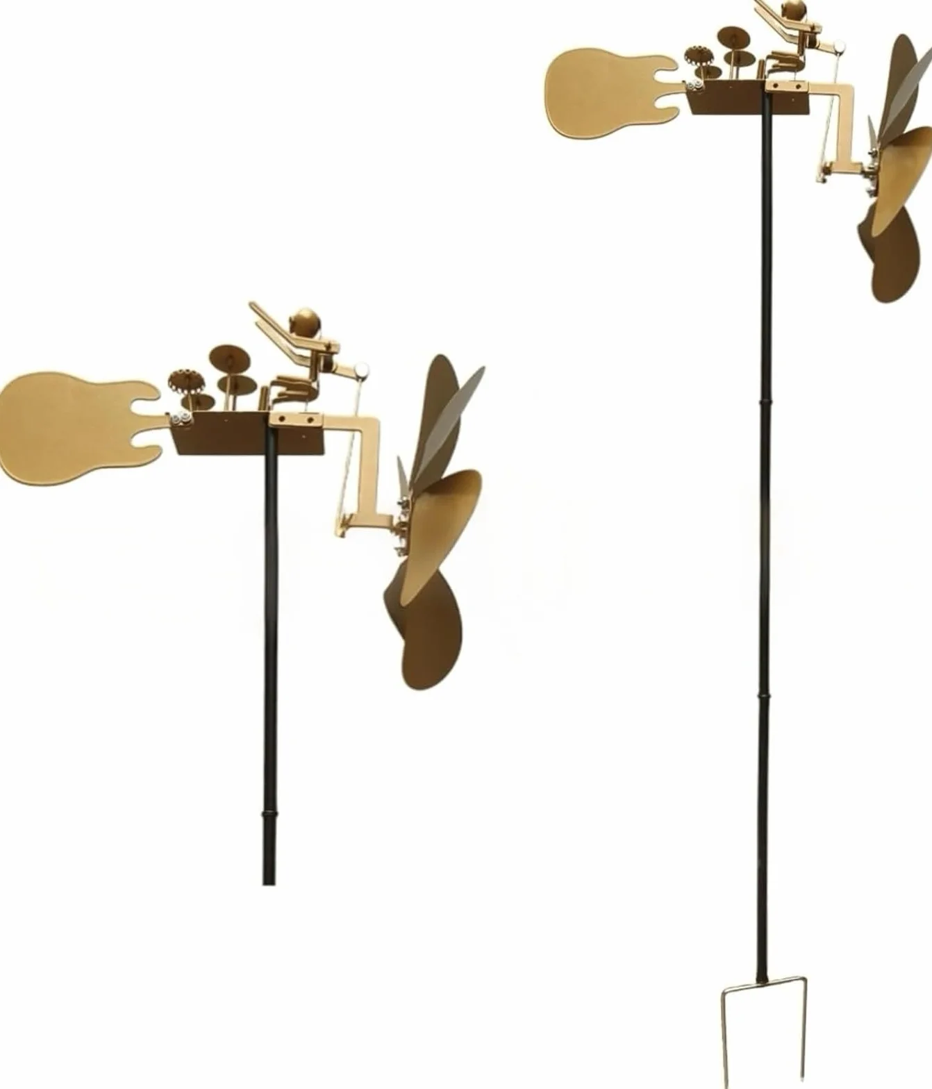 Molino de viento de metal hecho a mano 32 cm para jardín terraza exterior