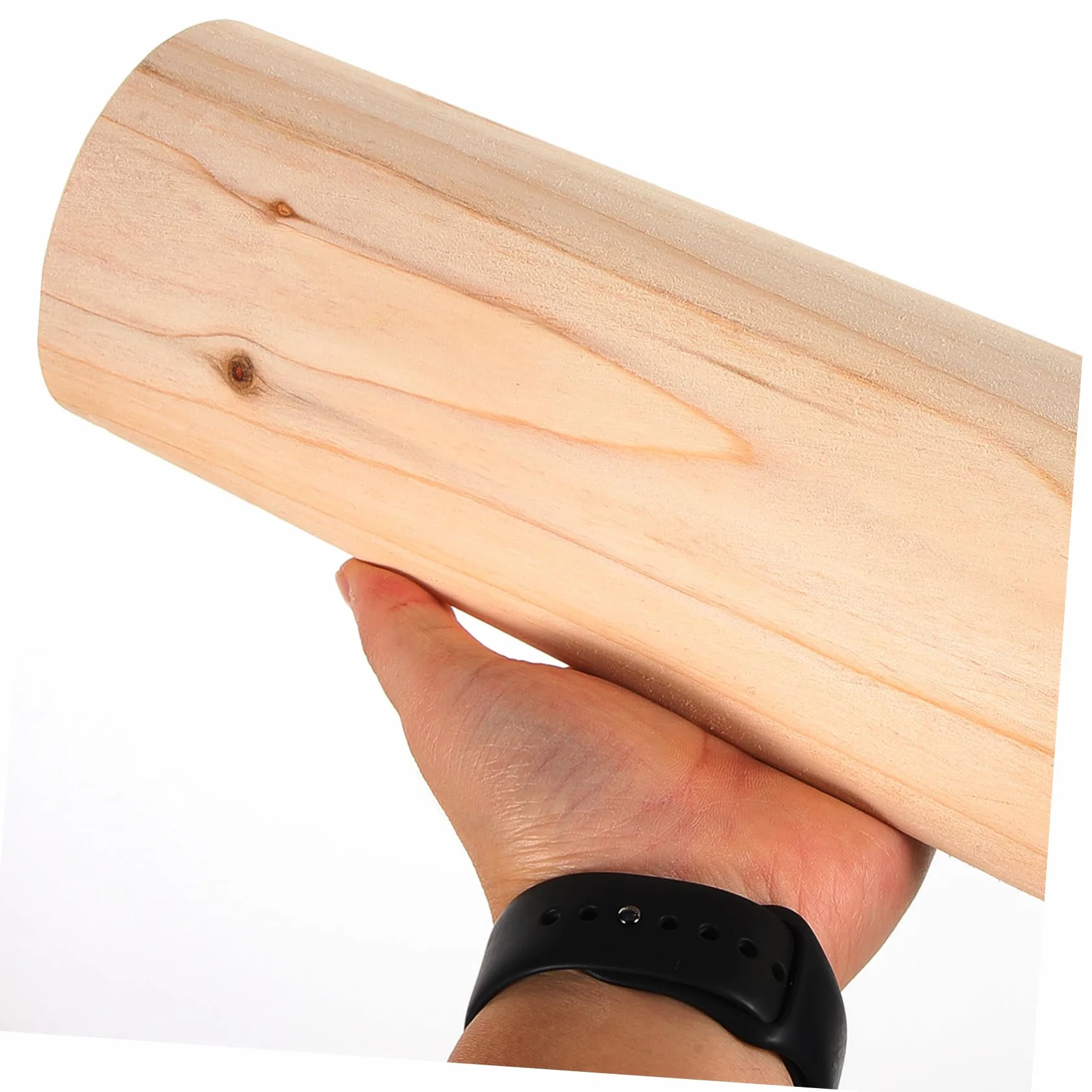 Mikinona Almohada de Madera para Masaje Cervical de 7 Cm Diseño Redondo para Uso en Sauna y Baño de Vapor