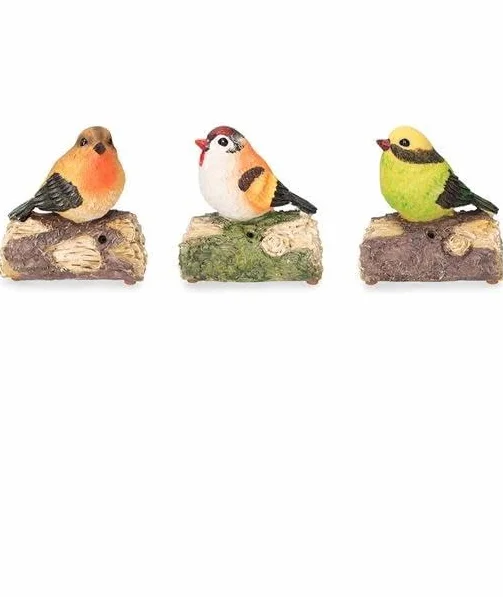 FIGURA PAJARO CON SENSOR DE MOVIMIENTO Y SONIDO (MODELOS SURTIDOS) 12,5 CM