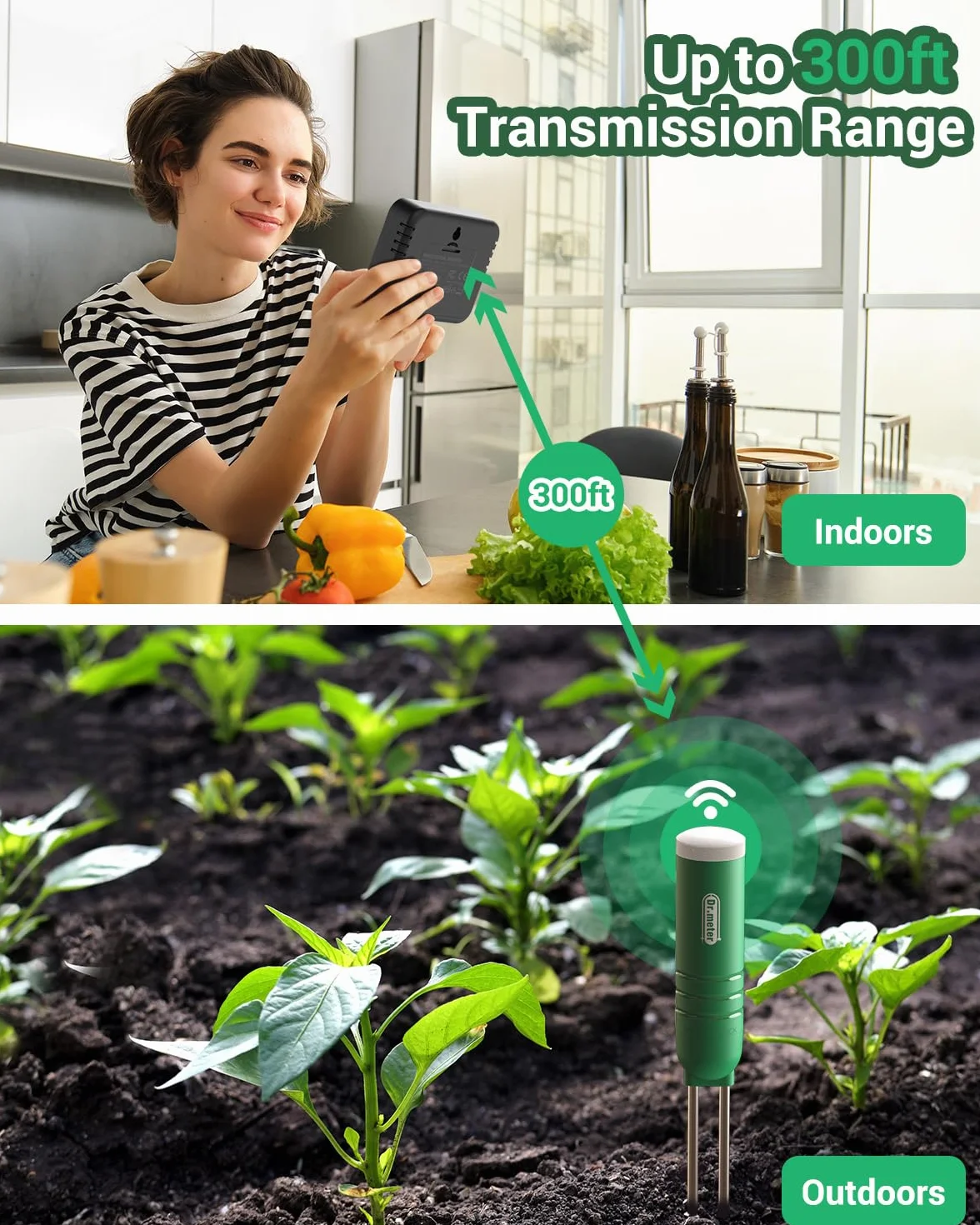 Dr.meter Medidor Humedad Plantas 4 en 1 con Temperatura Luz Tiempo Agua Suelo Higrometro
