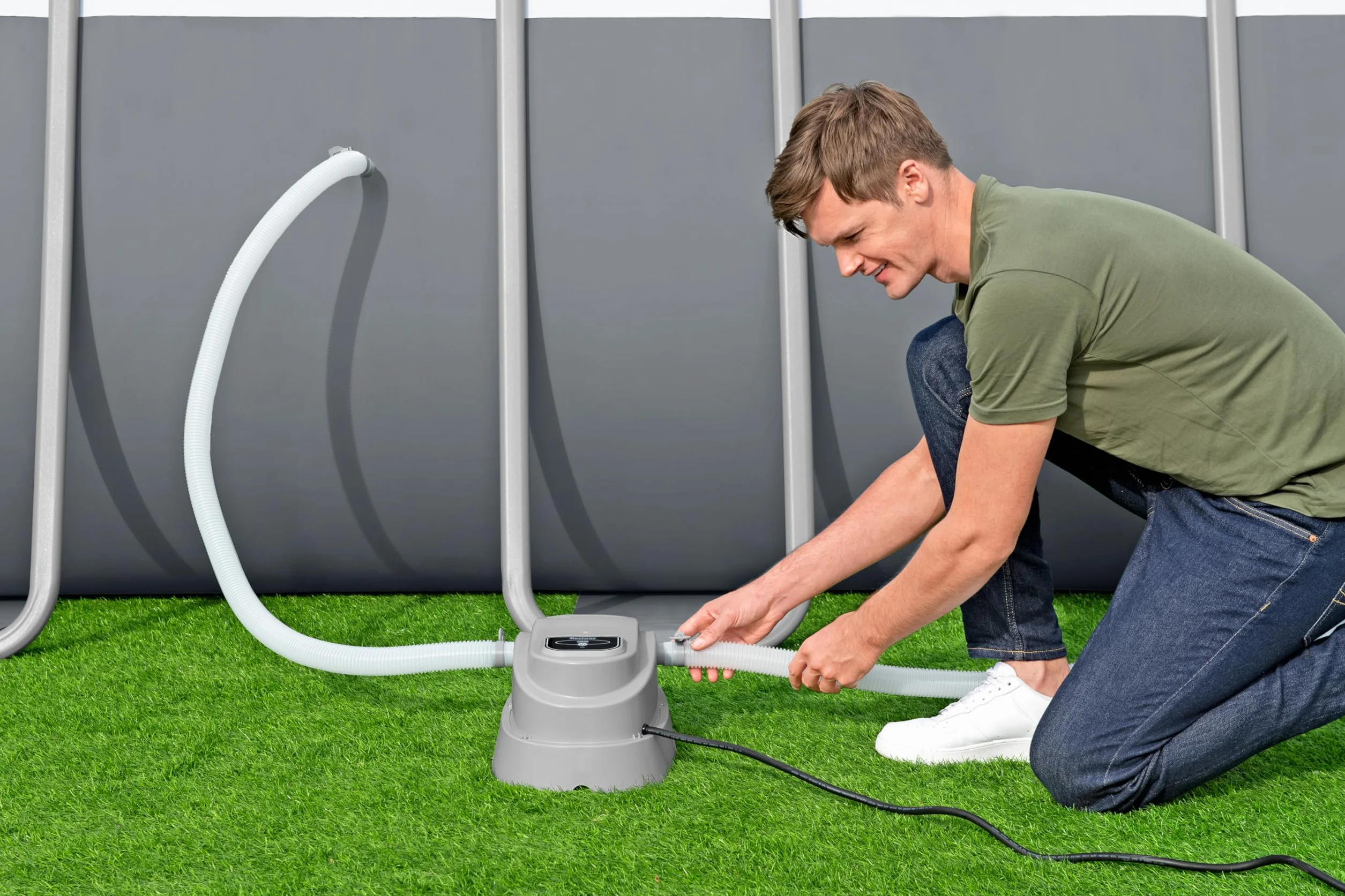 BESTWAY Calentador de Agua Eléctrico 42,6x26,6x18,7 cm Gris