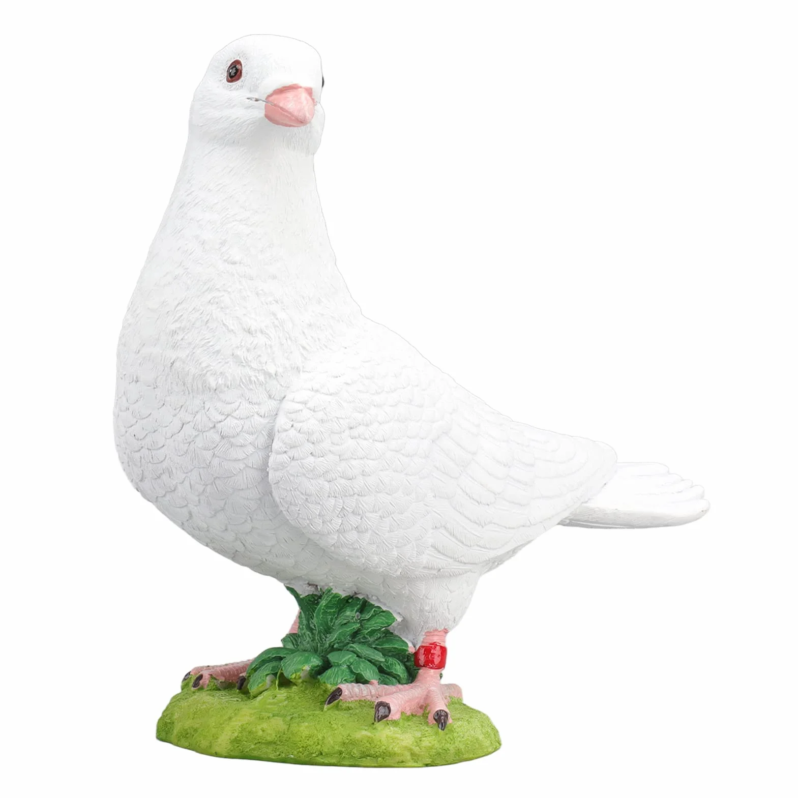 Buachois Modelo de Paloma Blanca, Adorno de jardín de Modelo de pájaro de Resina sintética, artesanía de Resina rústica de pájaro de simulación vívida para decoración de Vacaciones en el hogar(#1)