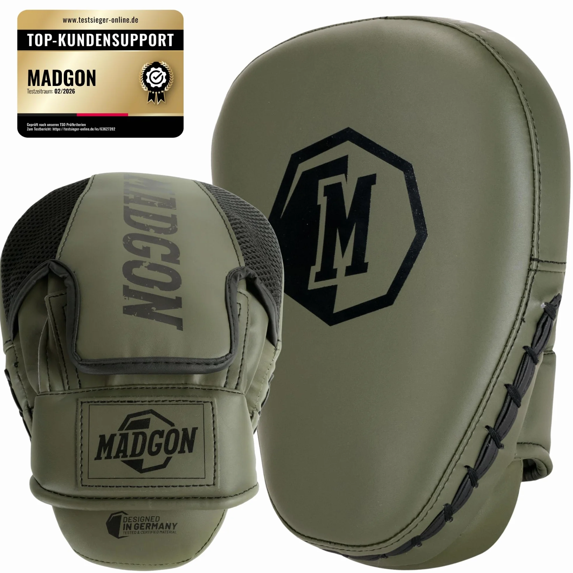 MADGON Guantes de Boxeo con Acolchado para Absorción de Impactos – 1 Par con Bolsa Incluida