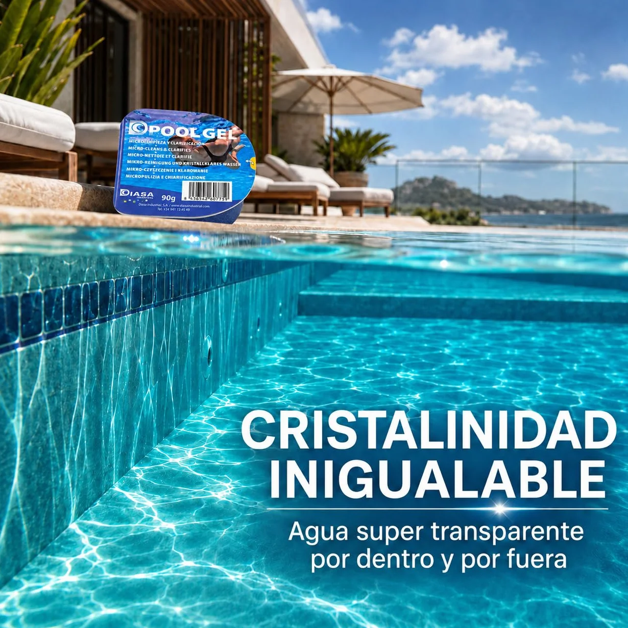 Dpool Gel Clarificante Piscinas 90g Monodosis DIASA Industrial