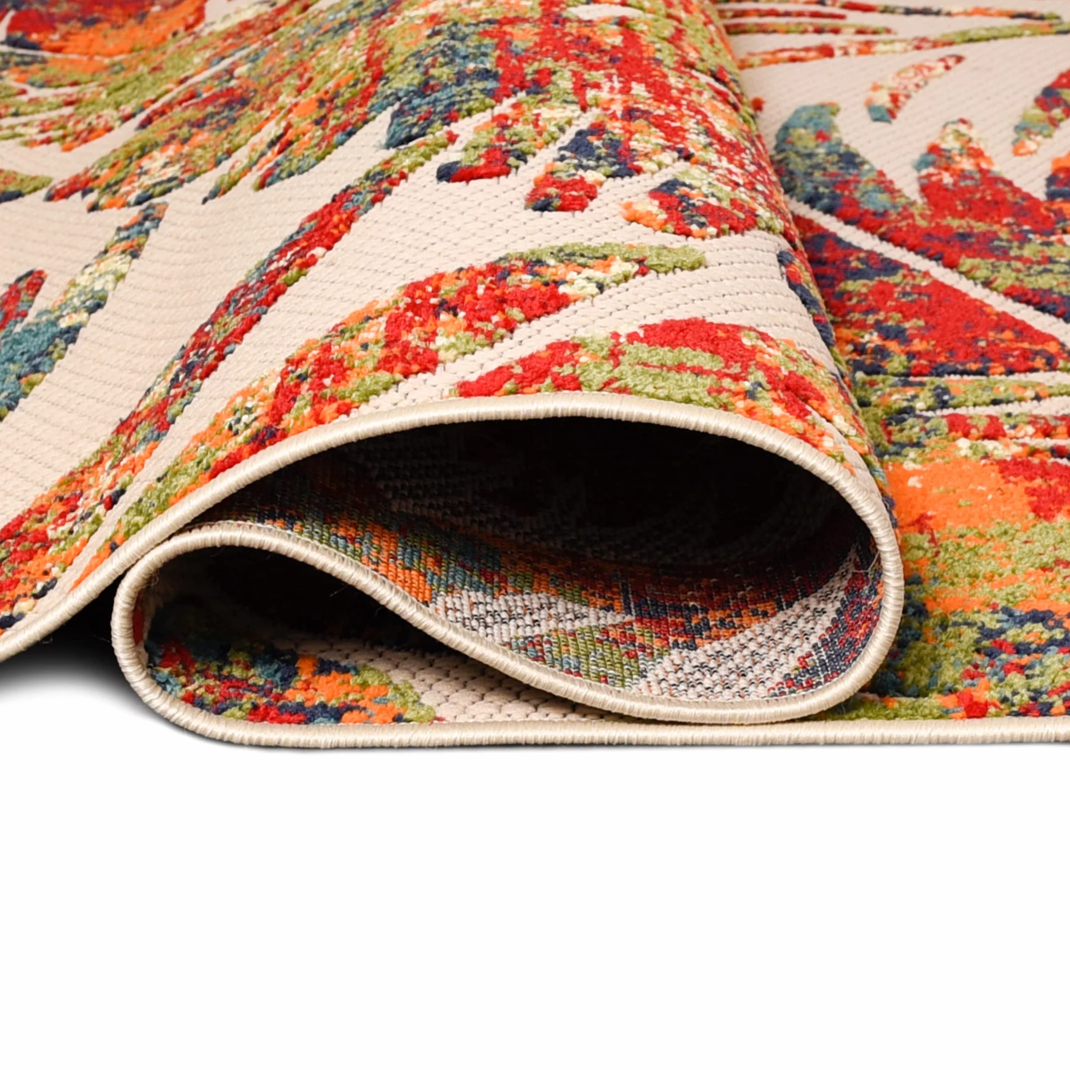 Mazovia Alfombra Exterior Impermeable 80 x 150 cm Multicolor Floral
